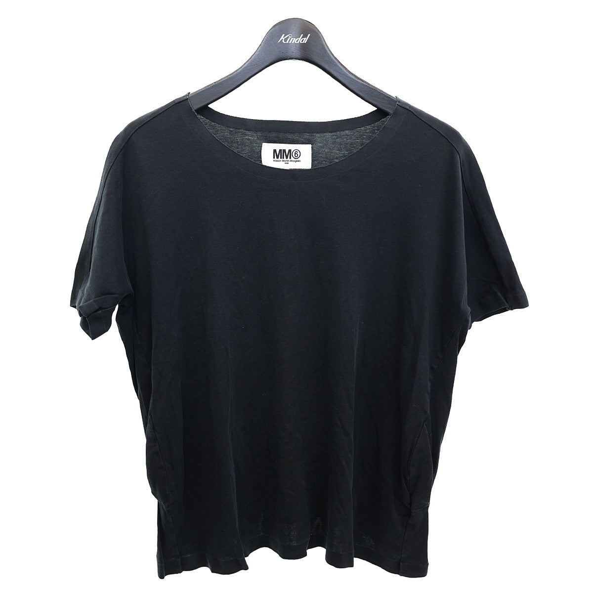 MM6マルタンマルジェラ プリーツTシャツカットソー MM6 Maison Margiela(マルタンマルジェラ) 襟カットオフ バック