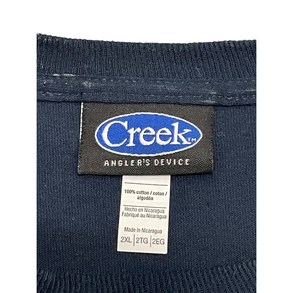 Creek ロゴ入り ネイビー トレーナー Creek Anglers Device Logo Crewneck Sweat アングラーズ