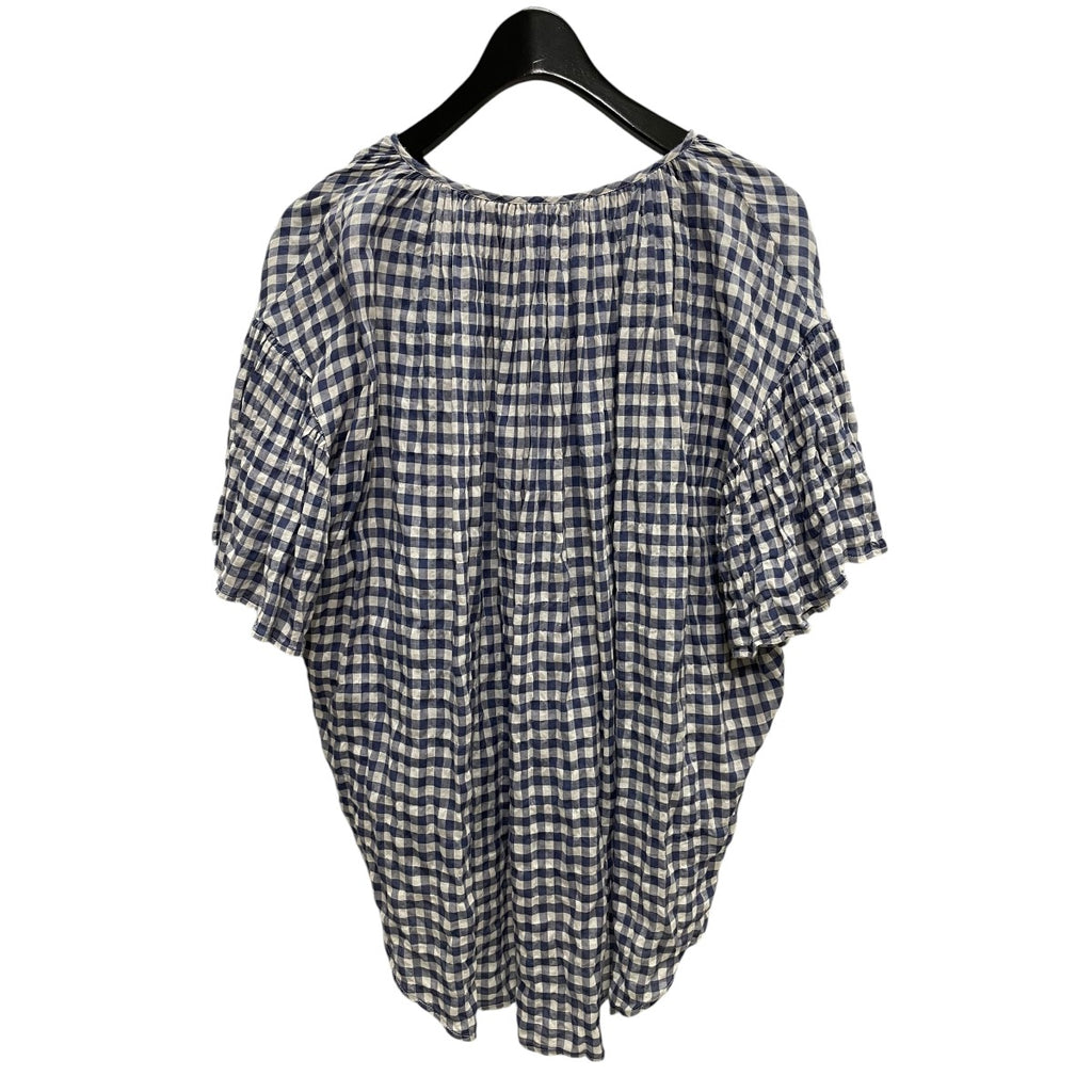 CLOTH＆CROSS(クロス＆クロス) ギンガムチェックフレアスリーブ 