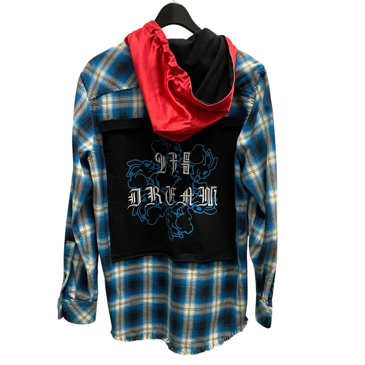 新品☆DIESEL ディーゼル☆チェックネルシャツフードプルオーバー M 新品☆DIESEL ディーゼル☆チェックネルシャツフードプルオーバー M