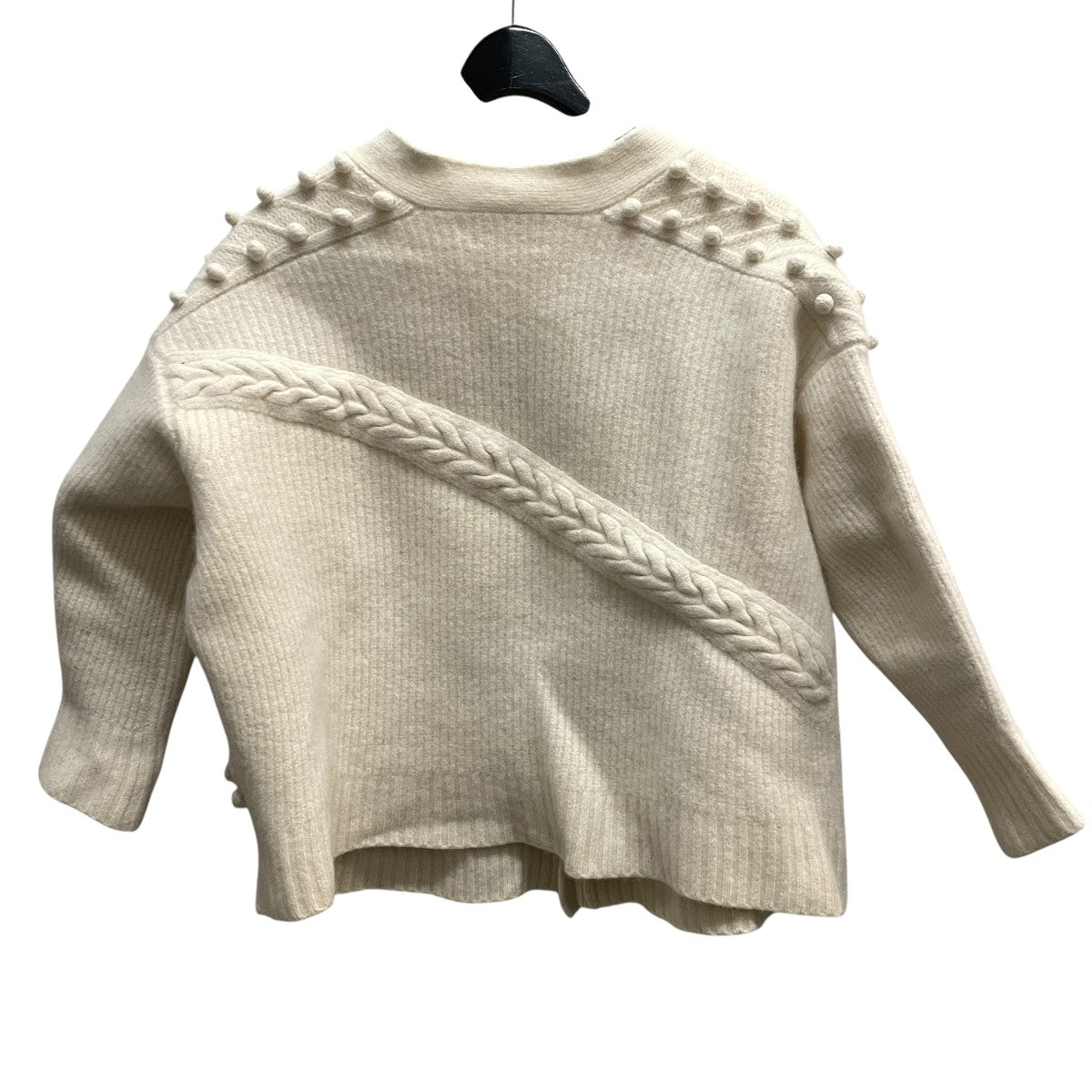 louloustudio ウールカシミヤケーブルカーディガンカーディガン20-080-210-0008-4-0 古着・中古-2枚目のアイテム画像