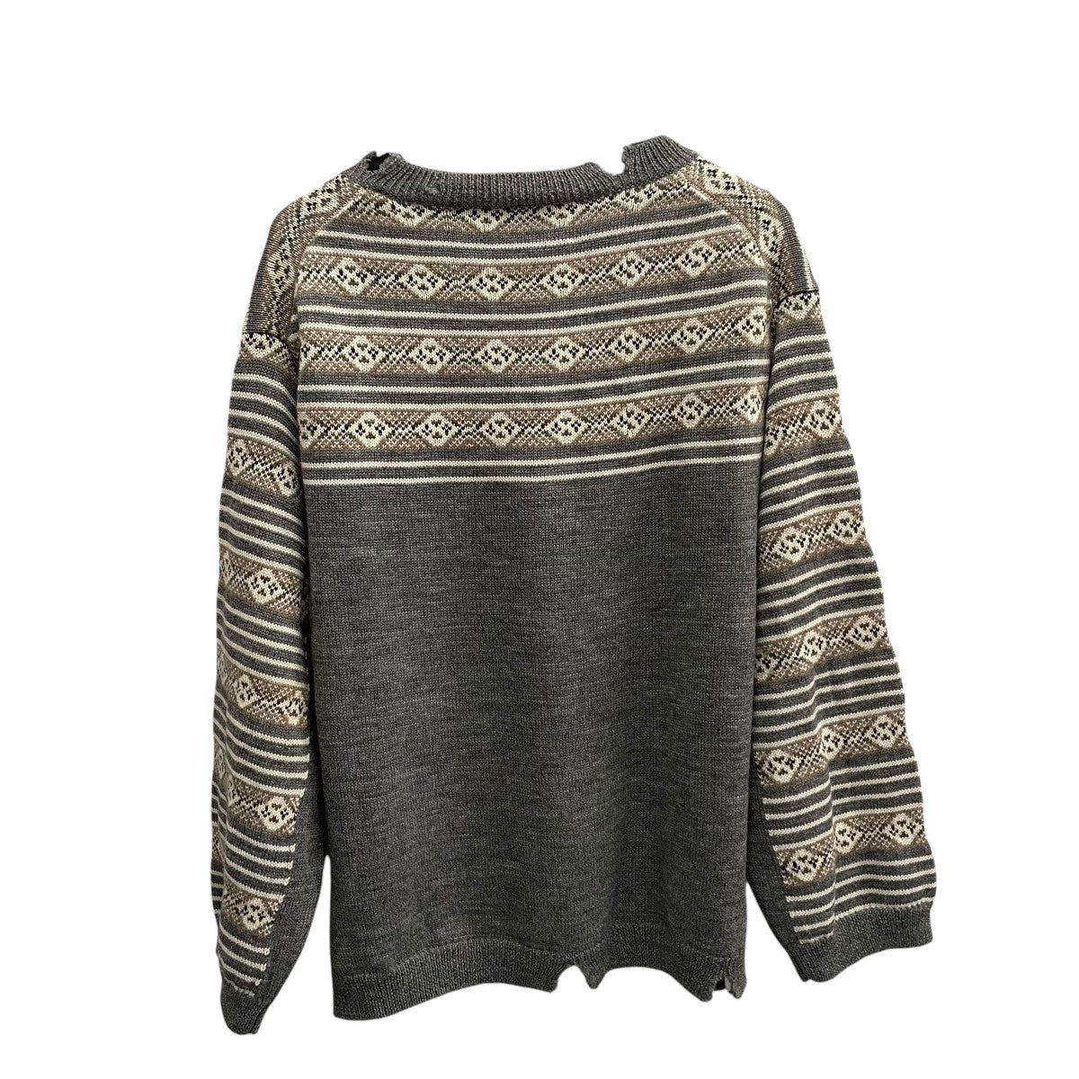 23AWFair isle Damaged SweaterニットN36-KN03