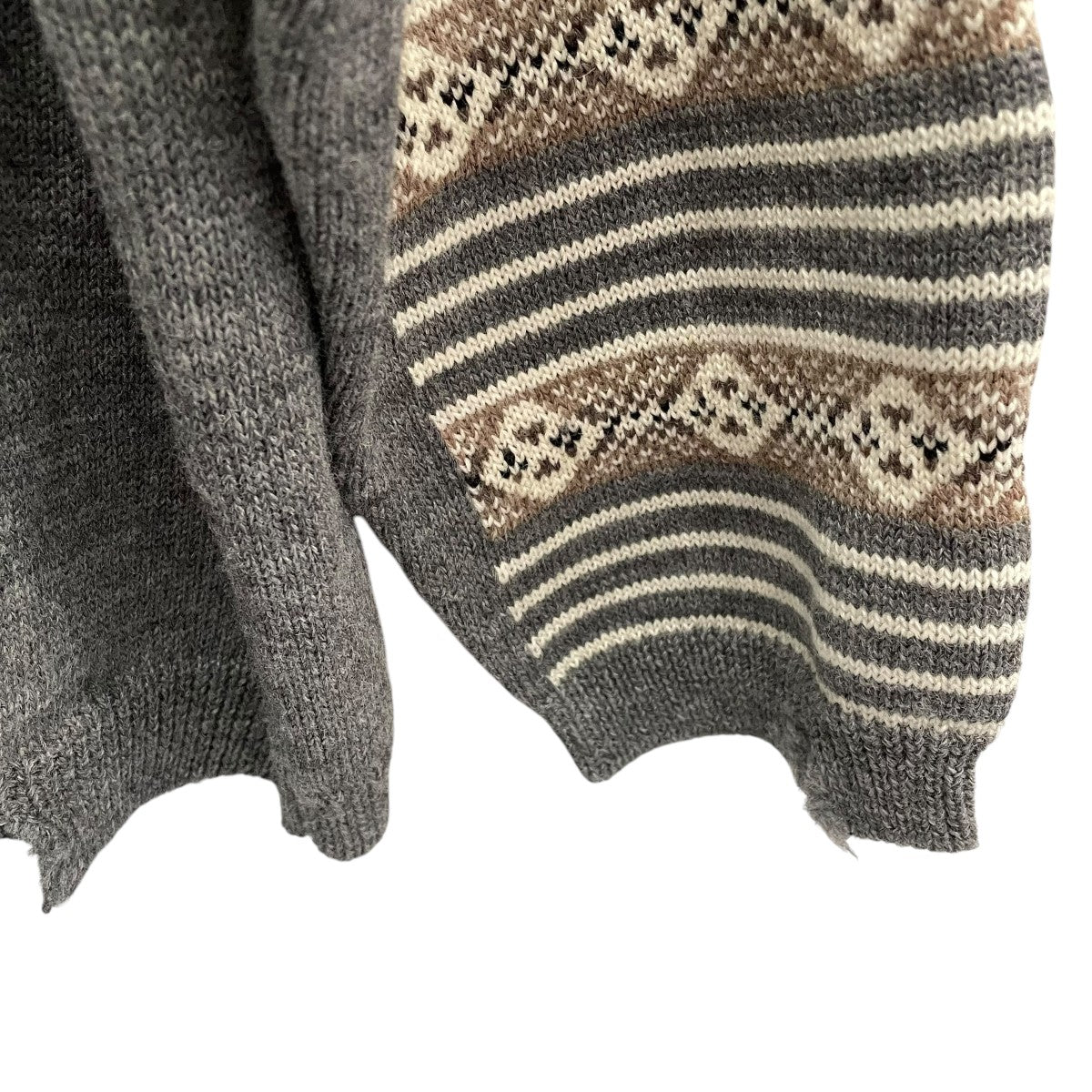 23AWFair isle Damaged SweaterニットN36-KN03