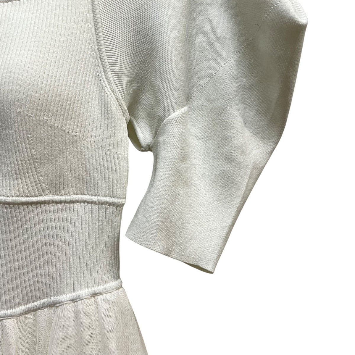 Snidel(スナイデル) Chacottニット×チュールコンビワンピース