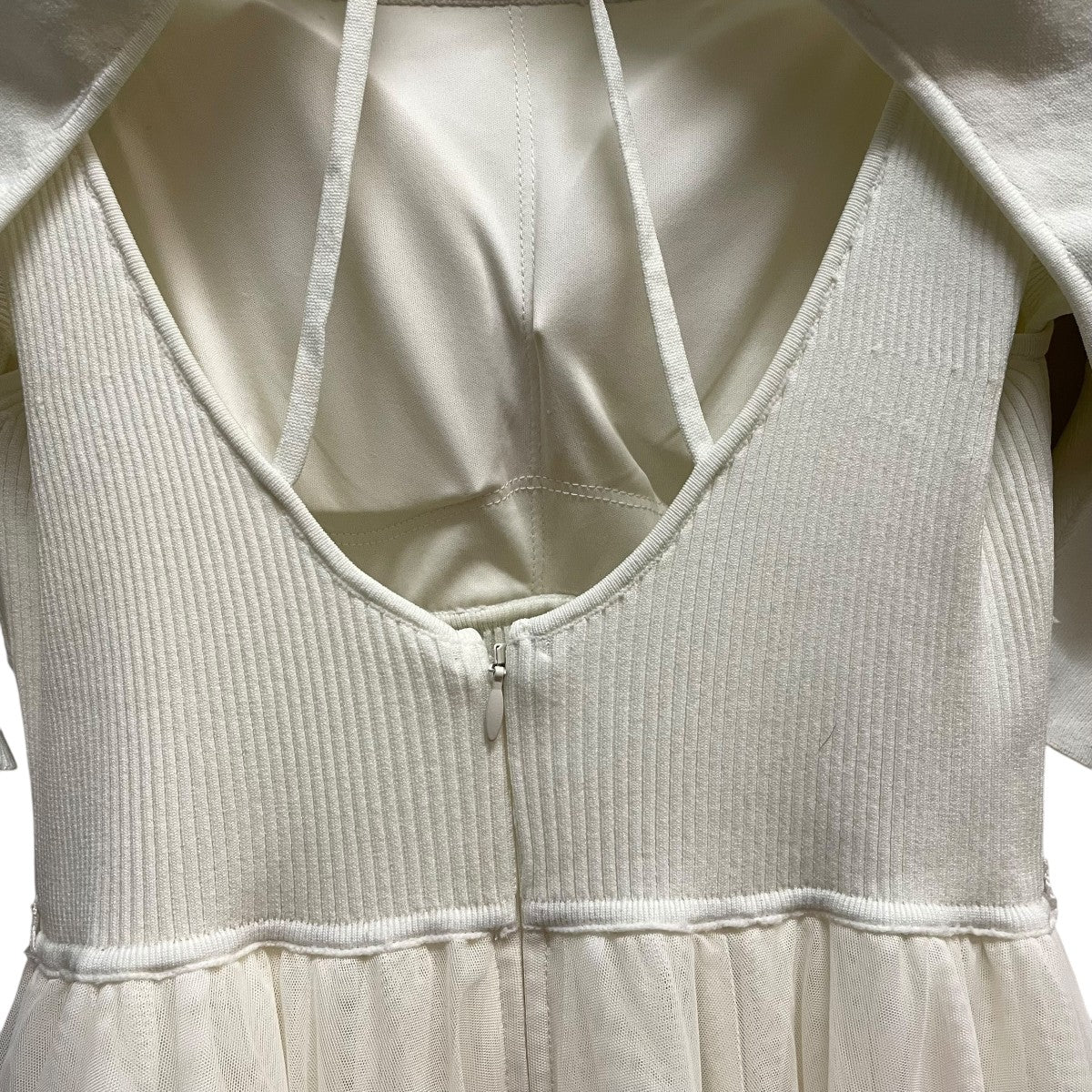 Snidel(スナイデル) Chacottニット×チュールコンビワンピース