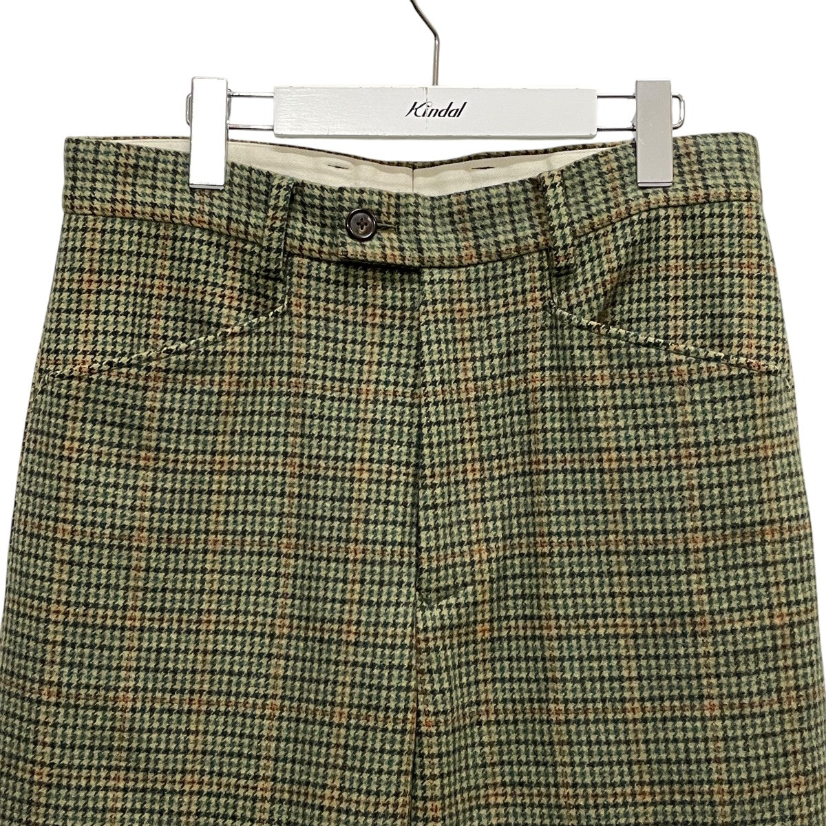 URU(ウル) WOOL CHECK WIDE PANTSスラックスパンツ19FUP09 19FUP09