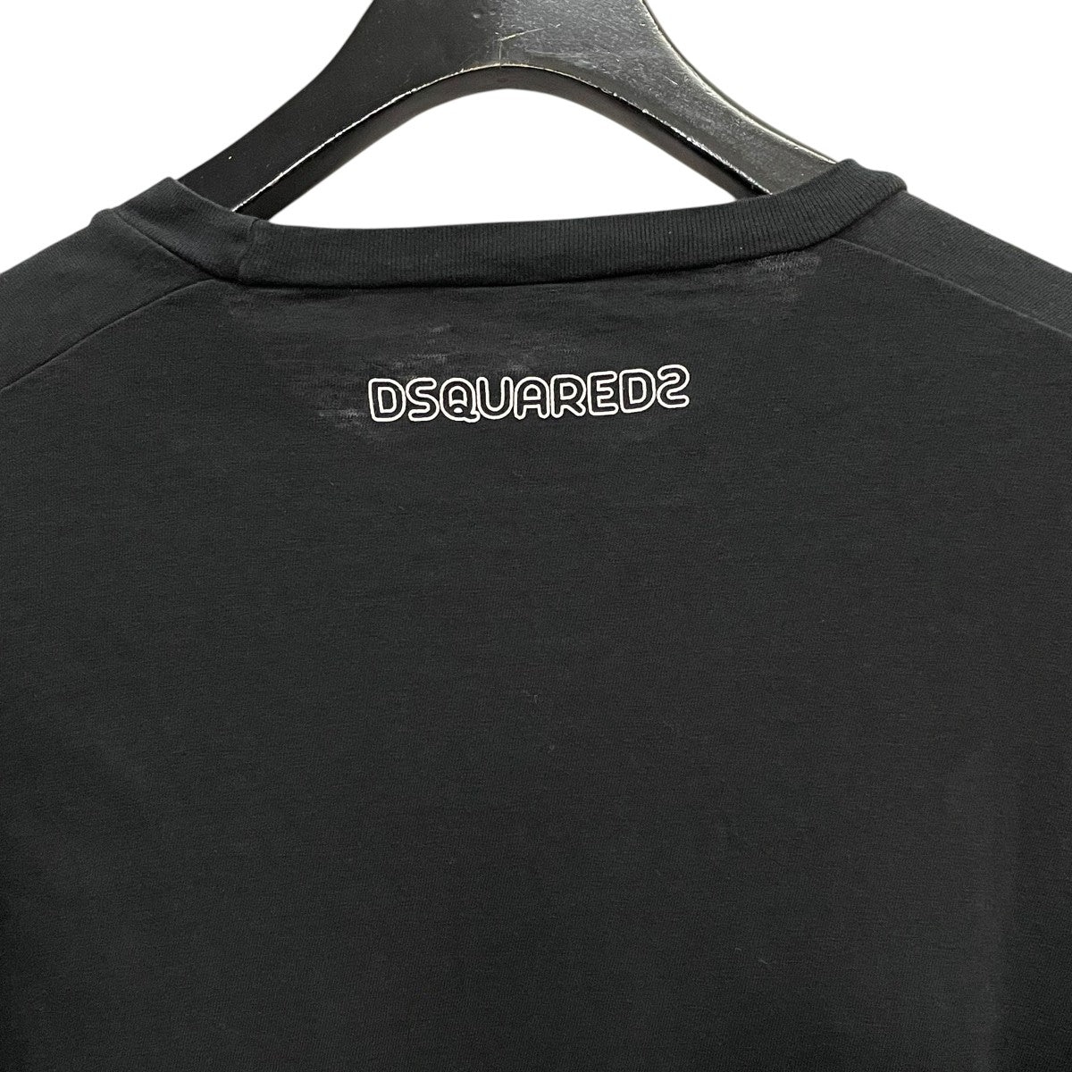 関税送料込【DSQUARED2】ロングスリーブTシャツ ブラック ロゴ DSQUARED2(ディースクエアード) ロングスリーブTシャツS71GD0905