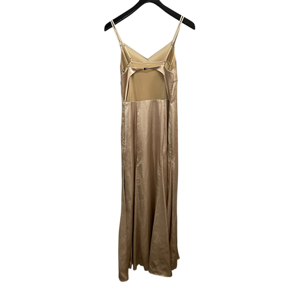SHEER COMBI SATIN DRESSキャミソールワンピース1723430694-1