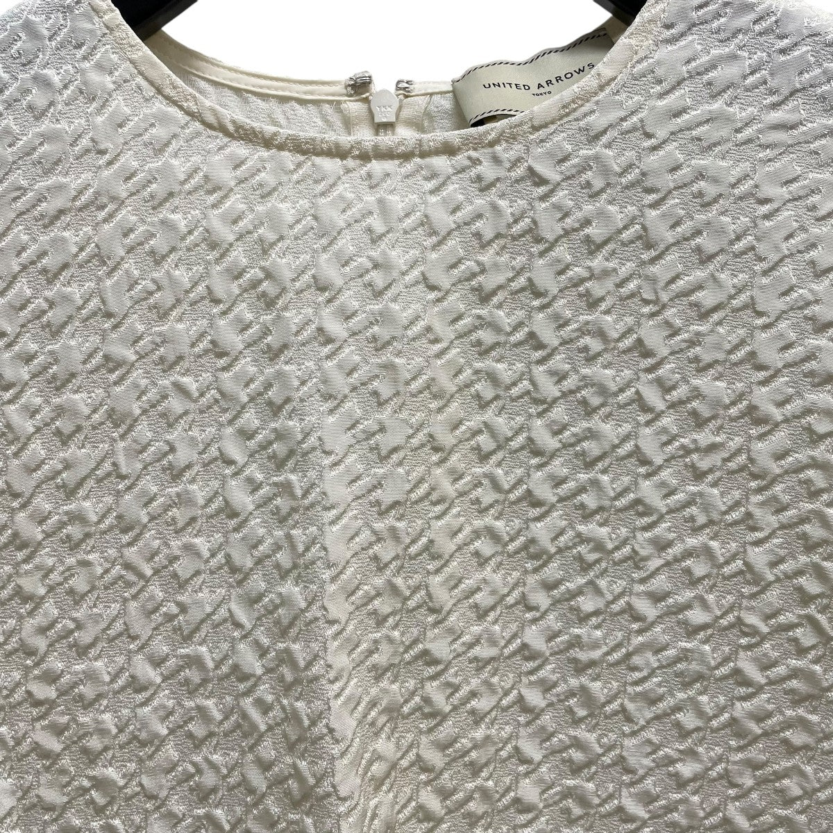 UNITED ARROWS ジャガード5SLペプラムブラウス 1516-162-1572 古着・中古-3枚目のアイテム画像