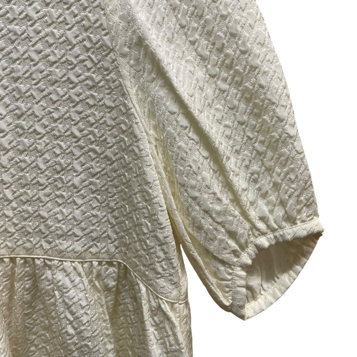 UNITED ARROWS ジャガード5SLペプラムブラウス 1516-162-1572 古着・中古-4枚目のアイテム画像