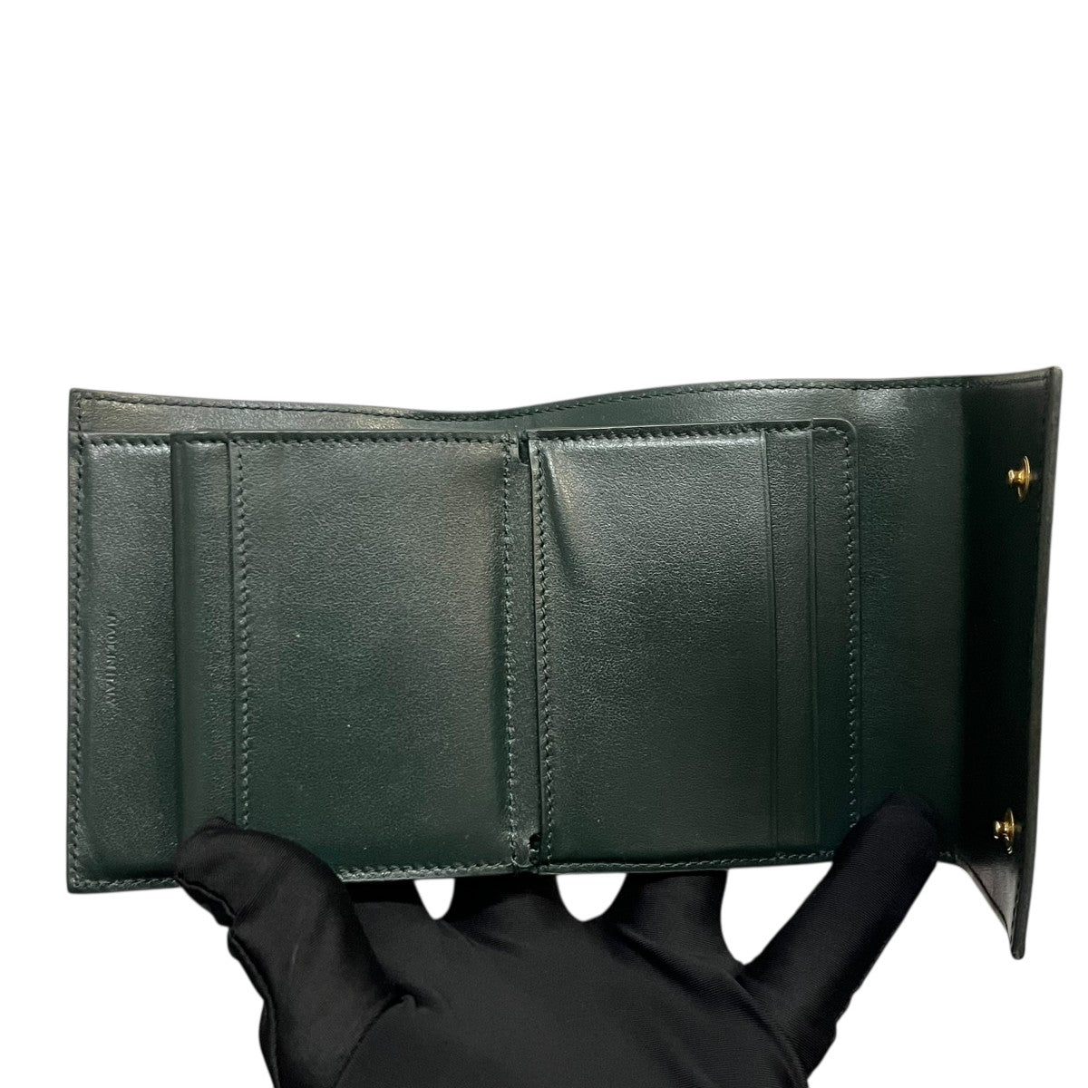 CELINE(セリーヌ) トリフォールドウォレット U-AT-0179 グリーン