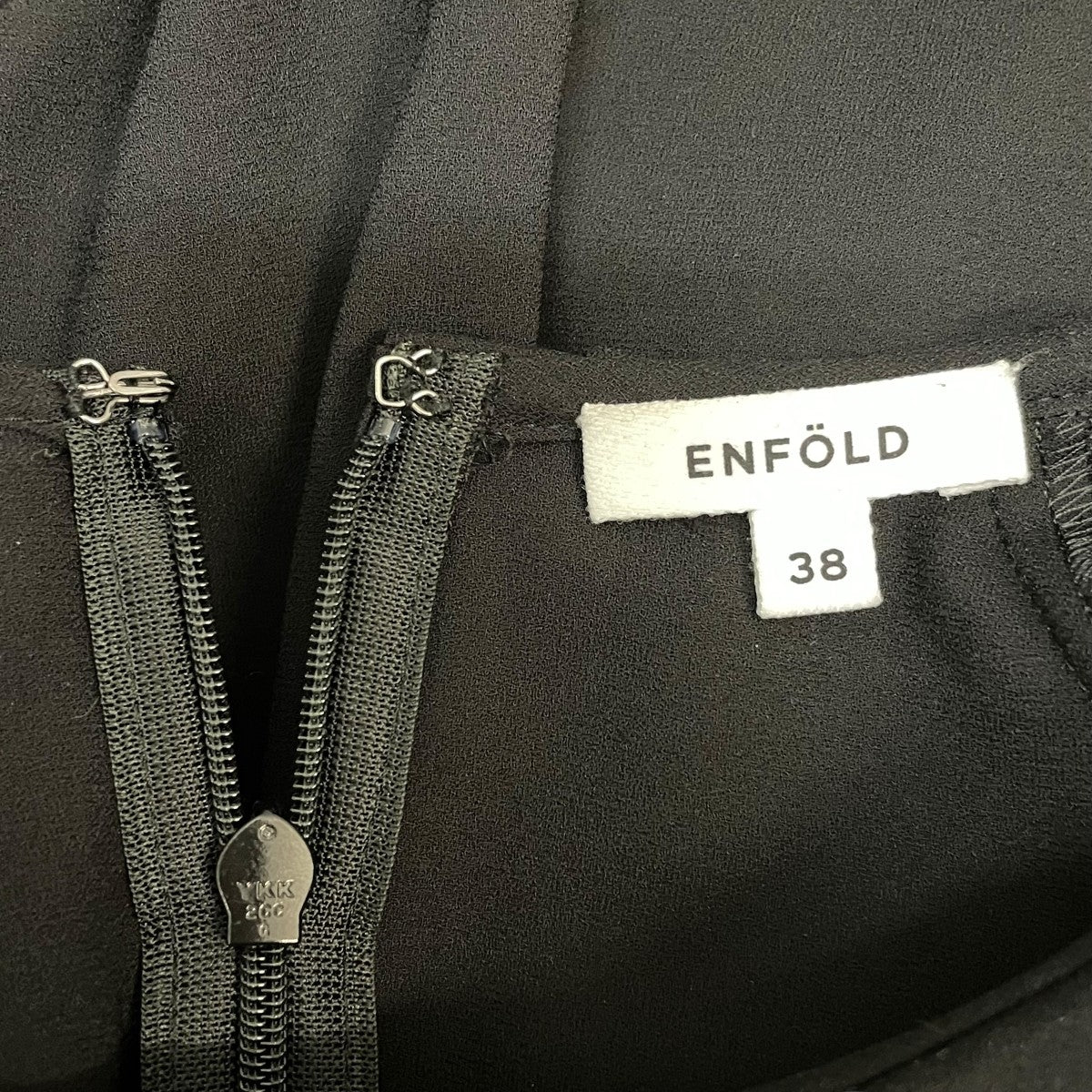 エンフォルド ENFOLD 23SS WAVE COLLAR PULLOVER ブラウス 300GS930-1380 ブラック サイズ：38 ENFOLD(エンフォルド) 23SSWAVE COLLAR PULLOVERブラウス