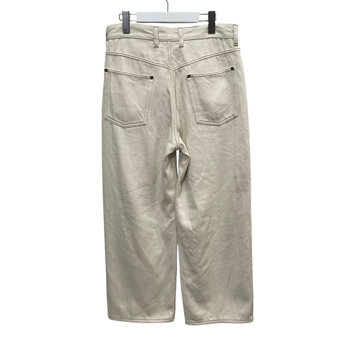 【CORNIER】SILK NEP DENIM PANT オフホワイト L SILK NEP DENIM PANTS for WOMEN｜DARK NAVY – Cornier