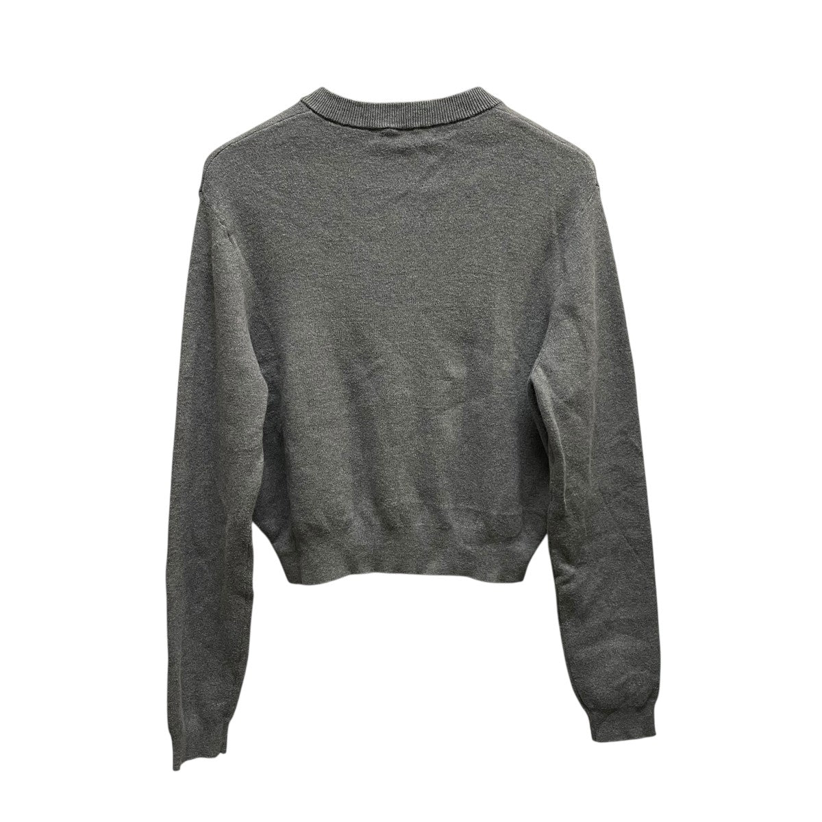 CABAN コットンカシミヤ クルーネックカーディガン グレー XS