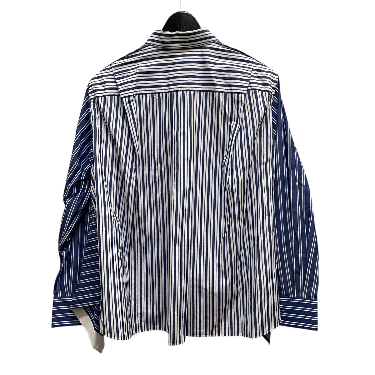 sacai プリーツ ストライプT シャツ生地