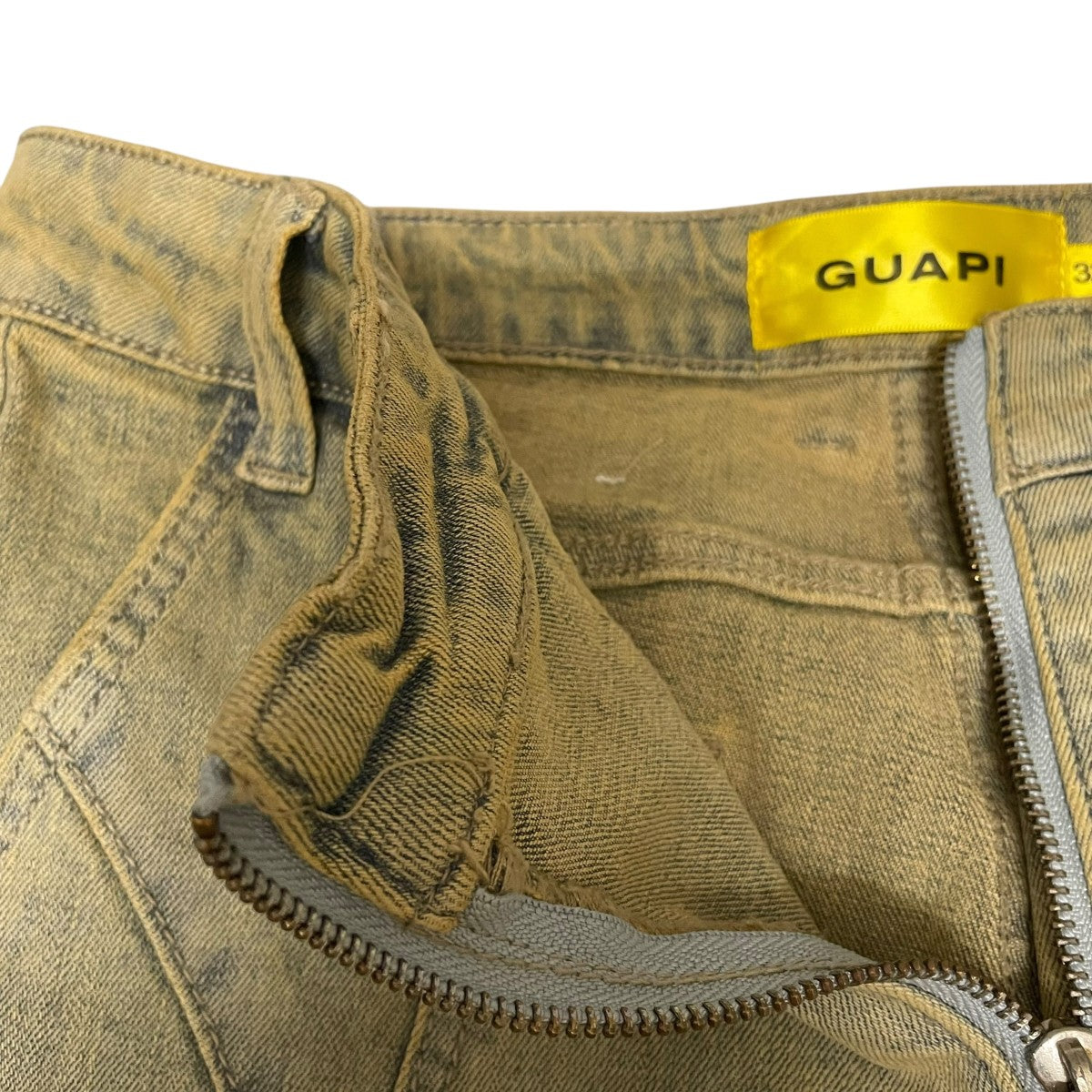 GUAPI(グアピ) ヴィンテージフラワーデニム パンツ インディゴ