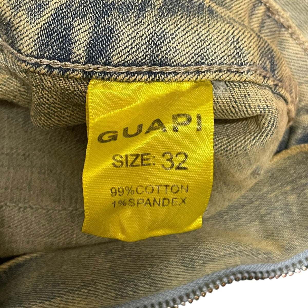 GUAPI(グアピ) ヴィンテージフラワーデニム パンツ インディゴ