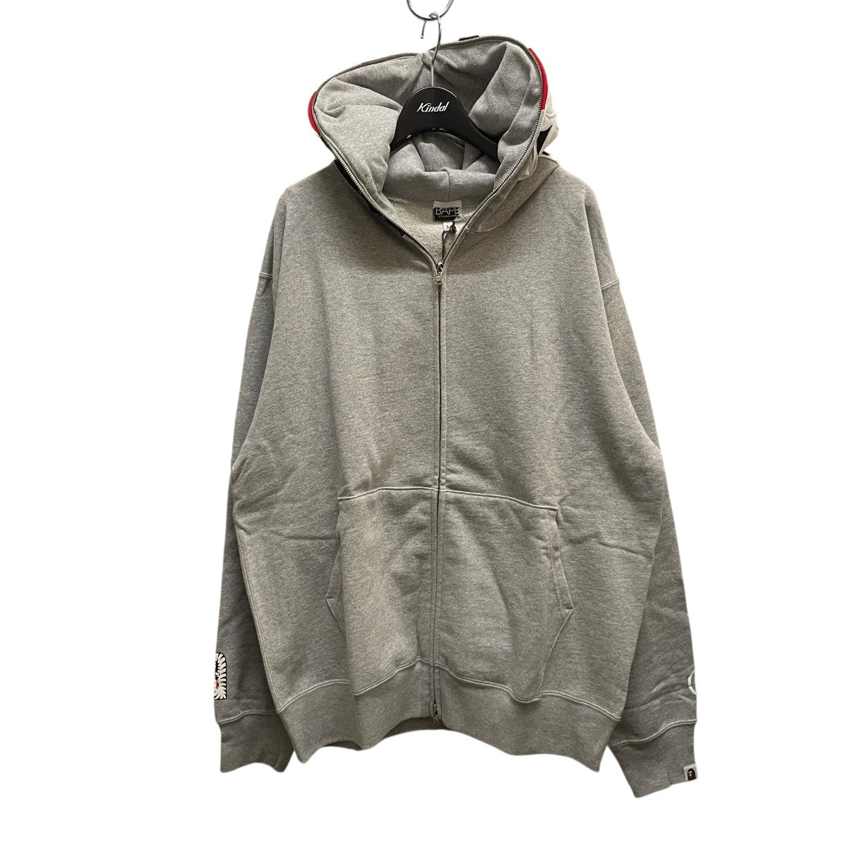 APE フードパーカー Mサイズ グレー A BATHING APE(アベイシングエイプ) タイガーパーカー グレー