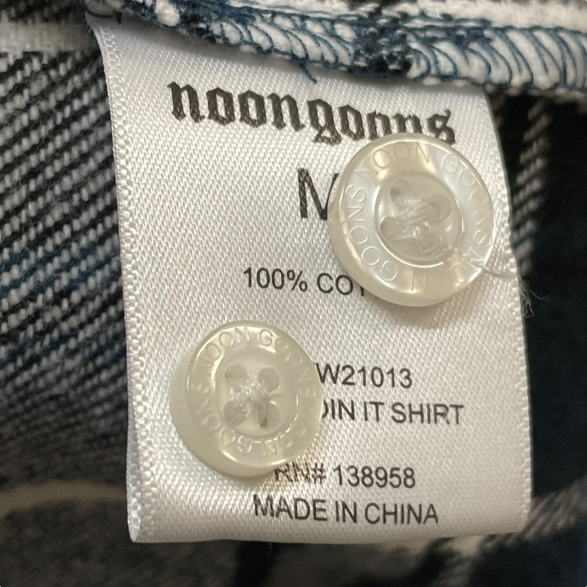 NOON GOONS チェックシャツ 古着・中古-7枚目のアイテム画像