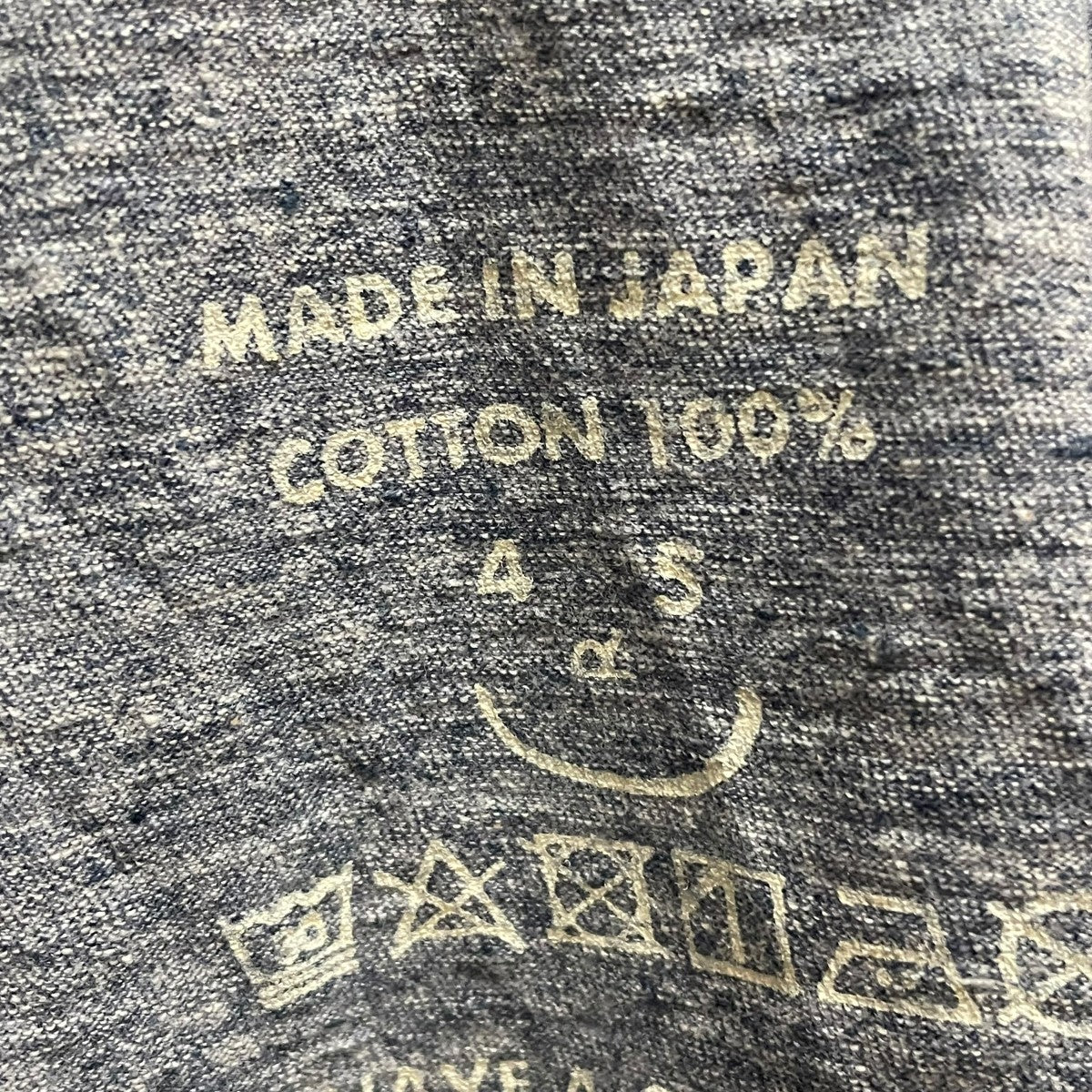 フォーティファイブアール 45R WAIWAI ホットドックべタッチプリントの90845星Tシャツ 半袖カットソー グレー サイズ：0 45R（フォーティファイブアール）の「WAIWAI ホットドックべ