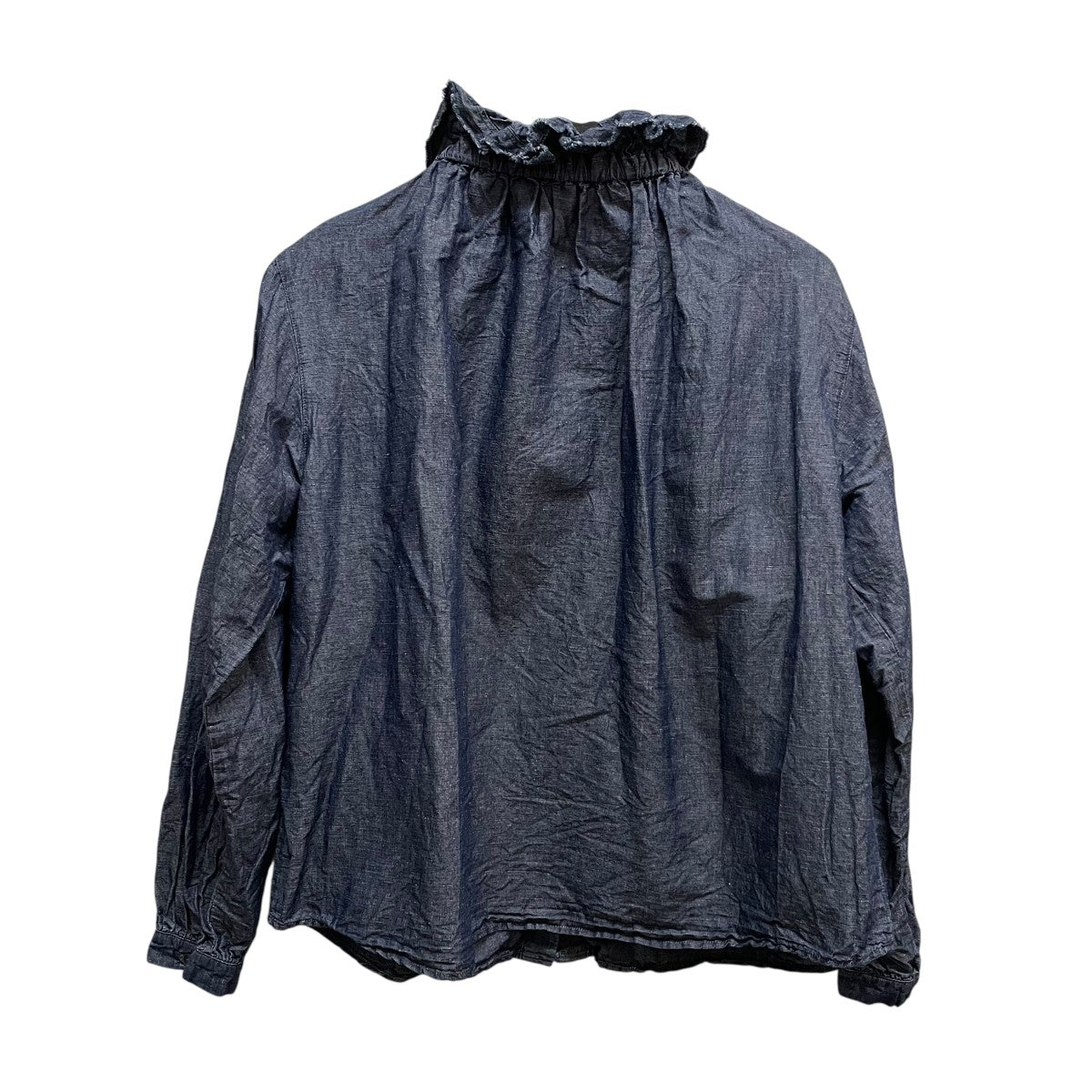 nest Robe(ネストローブ) コットンリネンダンガリーフリルシャツ