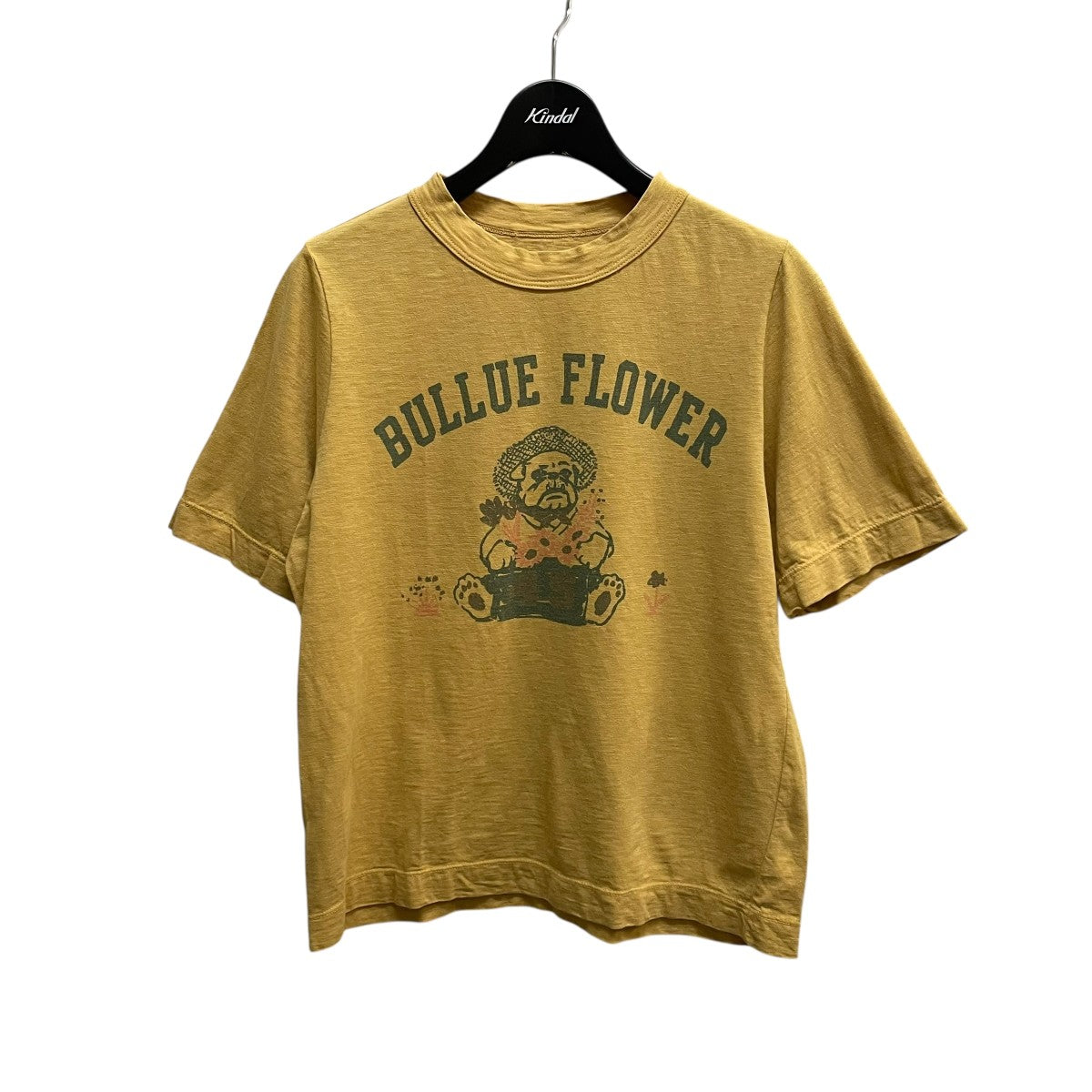 フォーティファイブアール 45R ブルフラワープリントの908Tシャツ 半袖カットソー イエロー サイズ：1 45R(フォーティファイブアール) ブルフラワープリントの908T