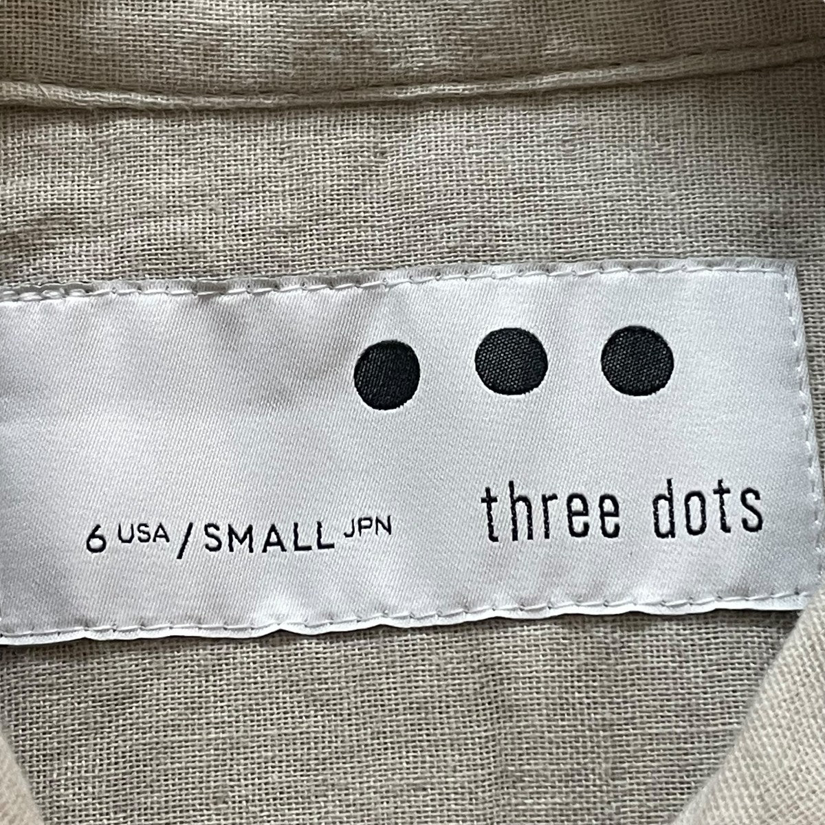 スリードッツ THREE DOTS Double gauze shirts KB2001Y ベージュ サイズ：S Double gauze shirts｜スリードッツ オフィシャルオンラインショップ