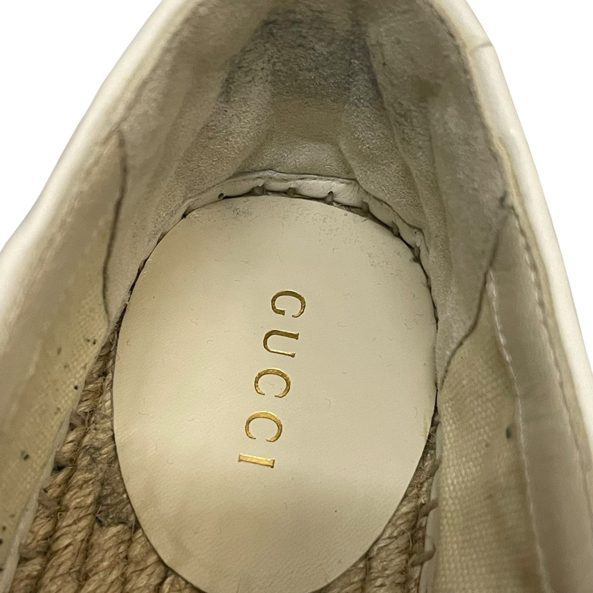 GUCCI(グッチ) 厚底エスパドリーユ ホワイト サイズ 35｜【公式