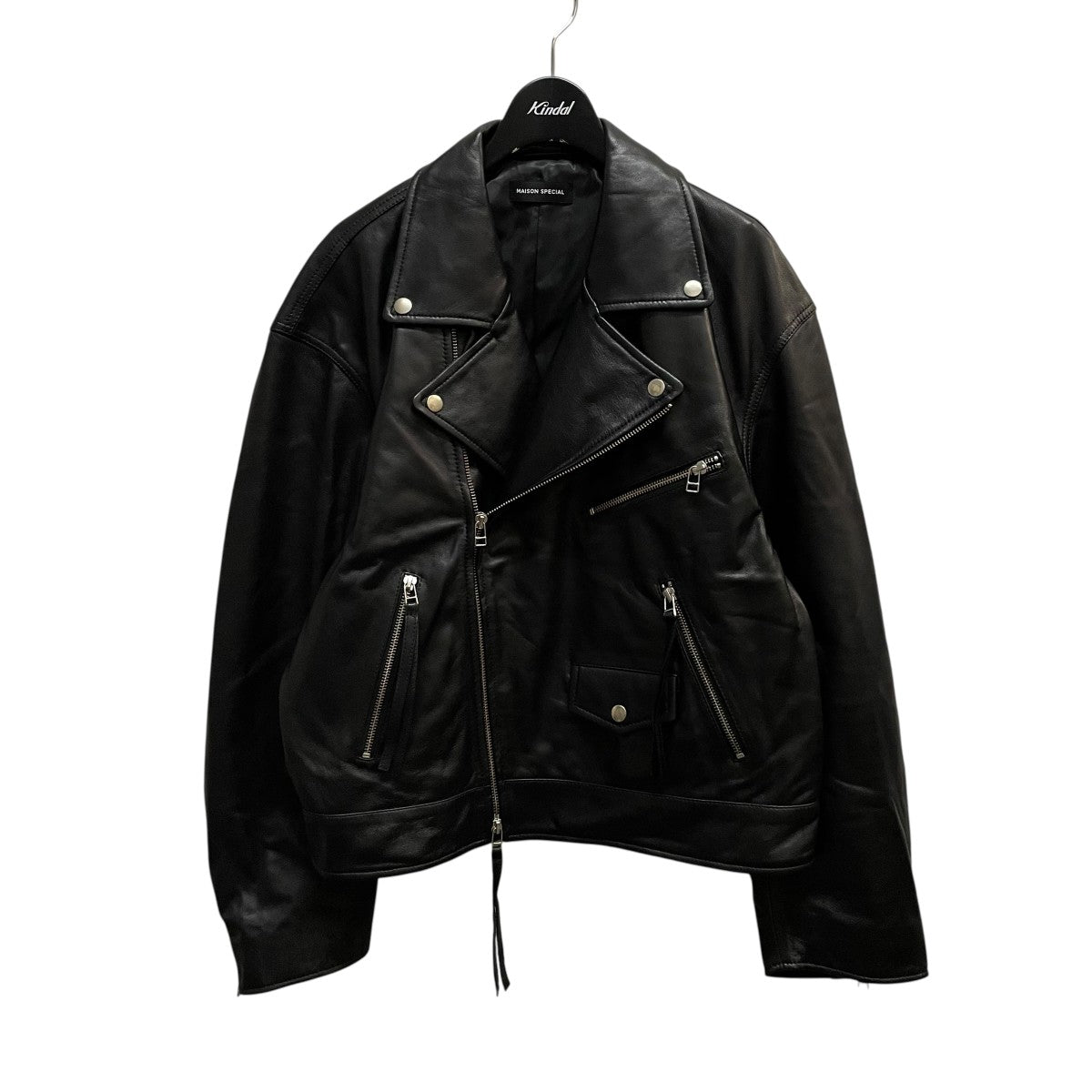 MAISON SPECIAL 古着加工 レザージャケット 38 黒 ブラック