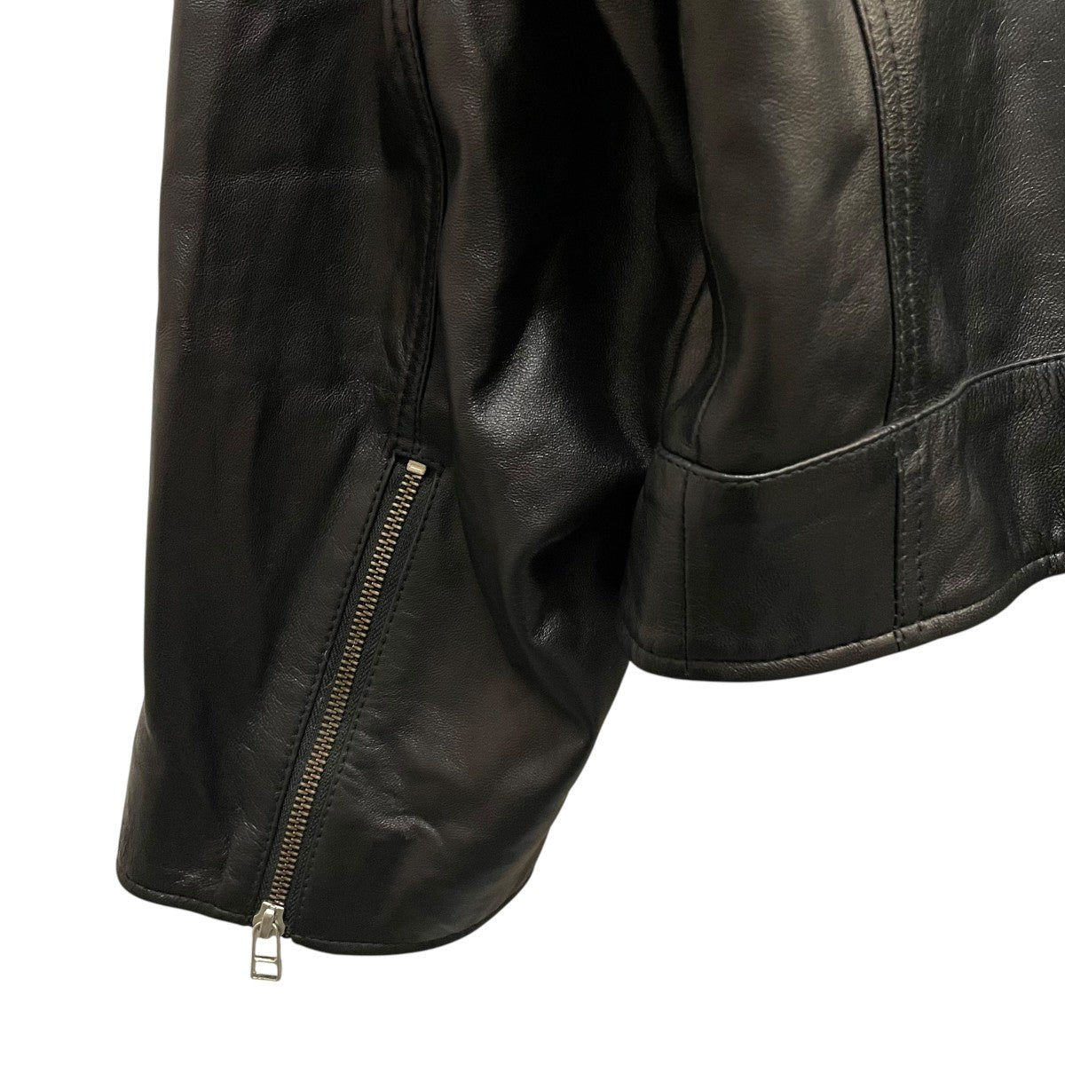 美品✨メゾンスペシャル レザージャケット ライダース 羊革 黒 38 ノーカラー MAISON SPECIAL 革ジャン ライダース 「UNISEX」Dress-Fit Sheep