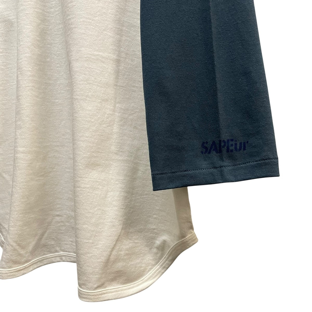 SAPEur サプール ナイロンセットアップ XL バラ売り不可 SAPEur(サプール) 半袖カットソー ホワイト×ネイビー サイズ XXL