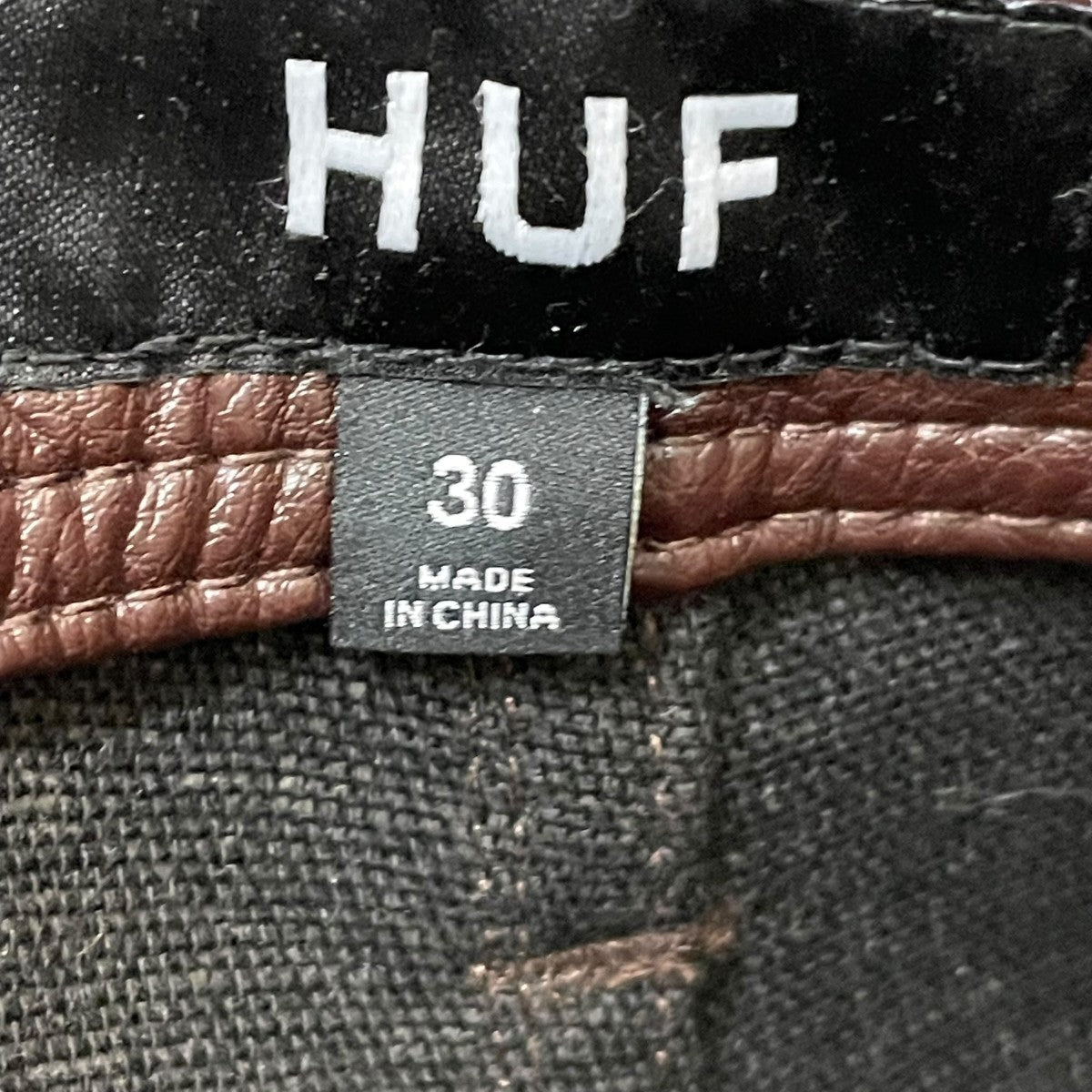 HUF PLANTLIFE PAINTER PANT レザーパンツ HUF(ハフ) PLANTLIFE PAINTER PANTレザーパンツ ブラウン サイズ