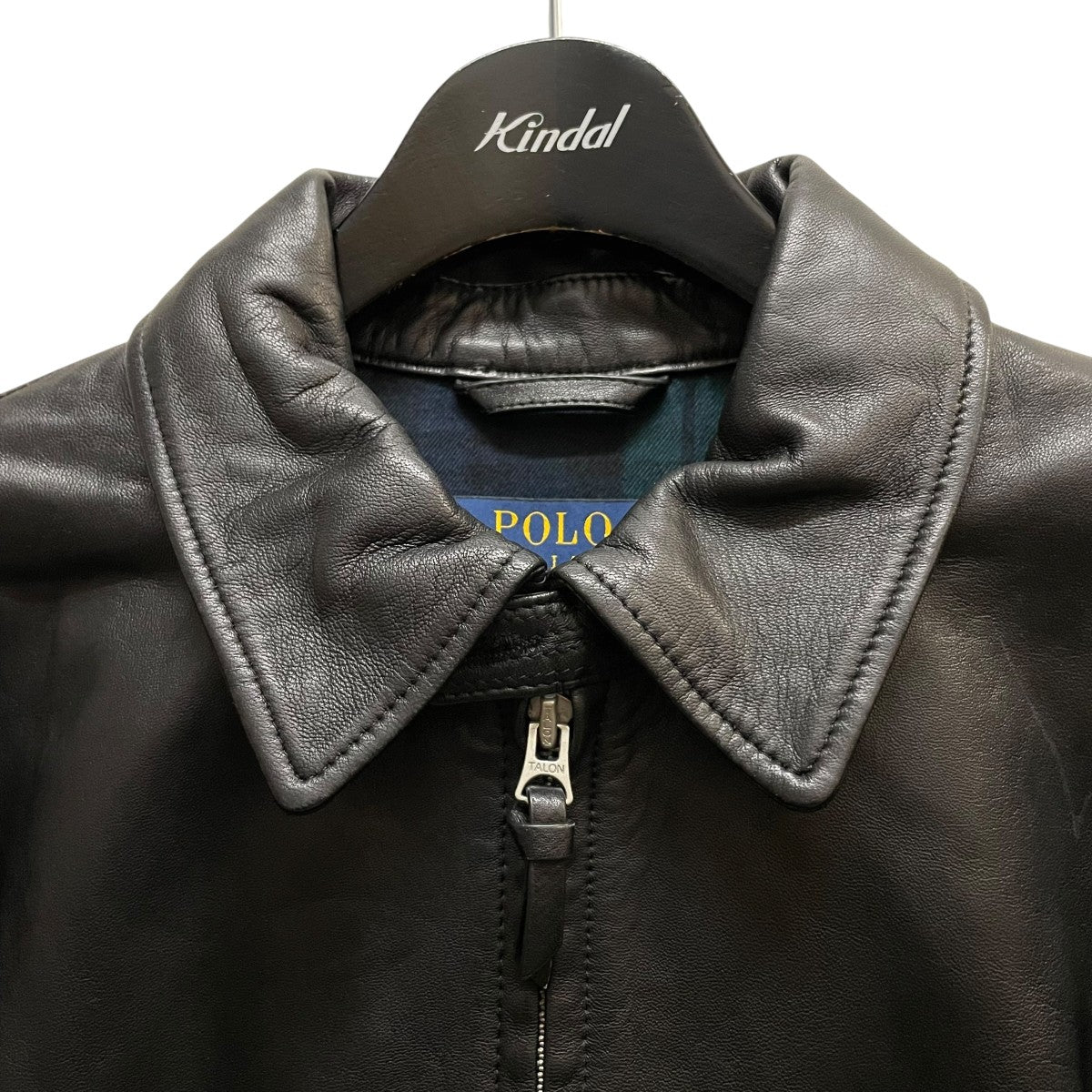 希少✨US製Polo by Ralph Lauren ブラックジャンパーサイズL RALPH LAUREN(ラルフローレン) レザージャケット ブラック