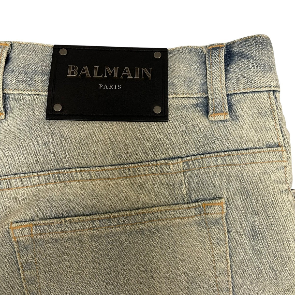 BALMAIN デニムハーフパンツS8h5008T022 古着・中古-4枚目のアイテム画像