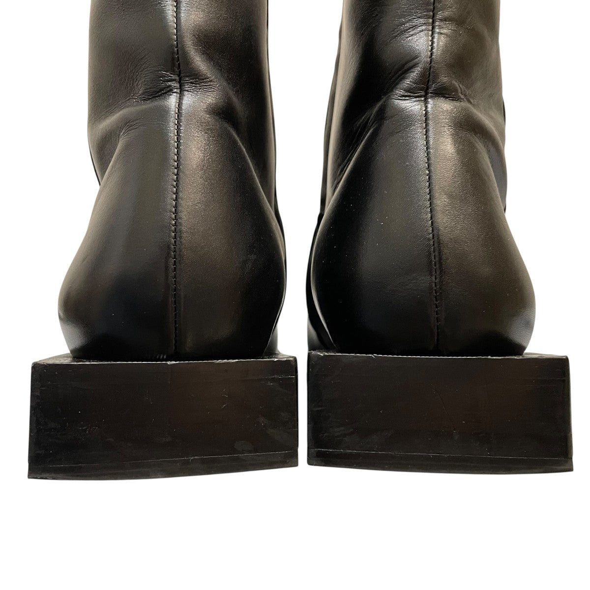 a*中様 BALENCIAGA BBロゴ リムブーツ スクエアトゥ サイドジップ BALENCIAGA(バレンシアガ) FLAT RIM BOOTIE BBロゴプレート