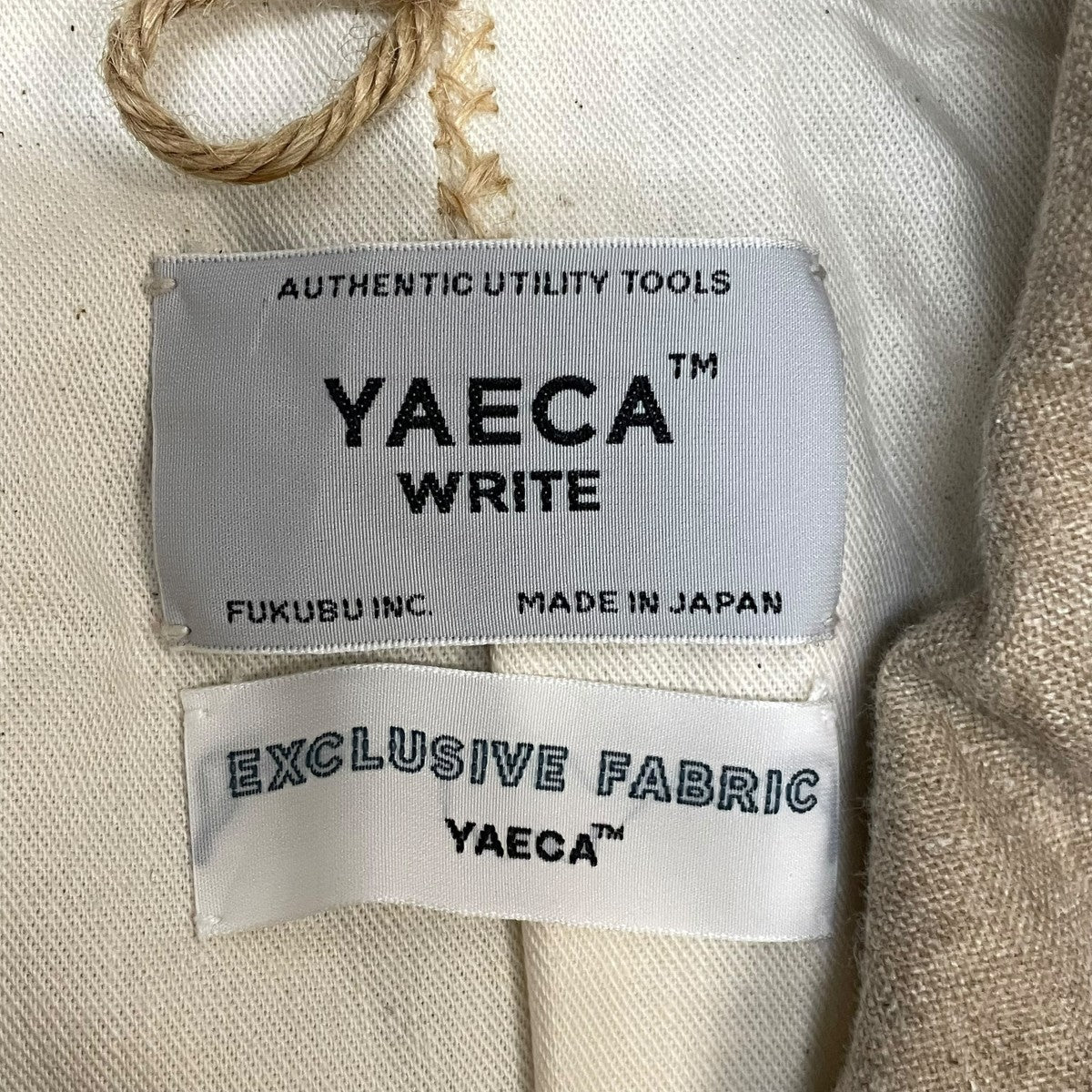 YAECA WRITE テーラードジャケット ベージュM YAECA WRITE テーラードジャケット ベージュM 楽天市場】yaeca