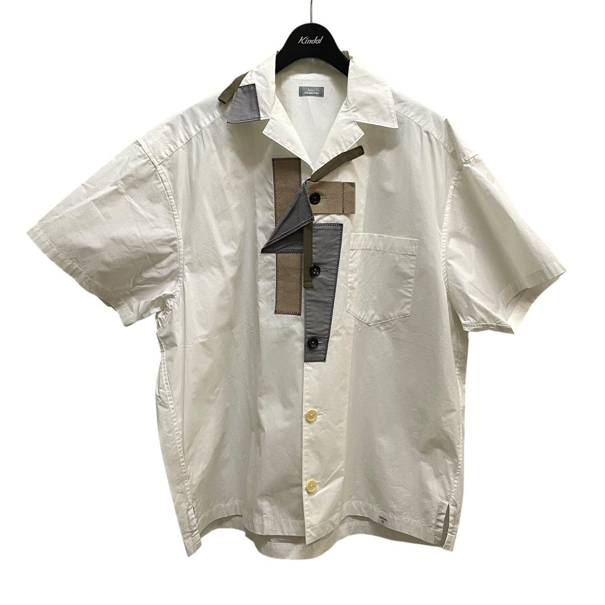 KOLOR 22SSタイプライターコーティング半袖シャツ22SBM-B02135 古着・中古-1枚目のアイテム画像