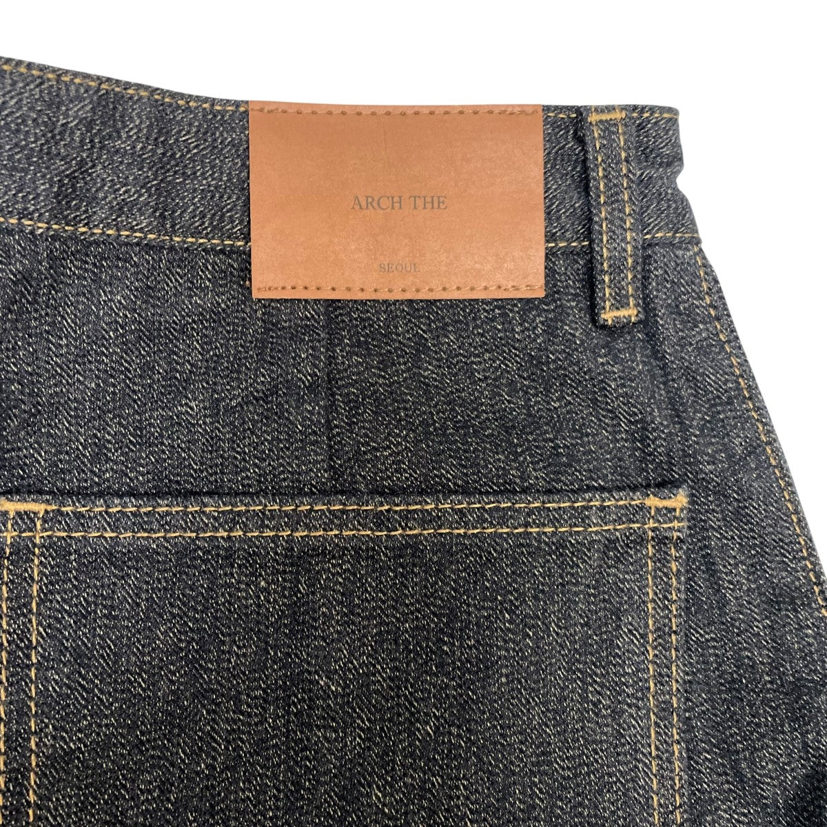 POINT BUTTON INDIGO DENIM PANTS