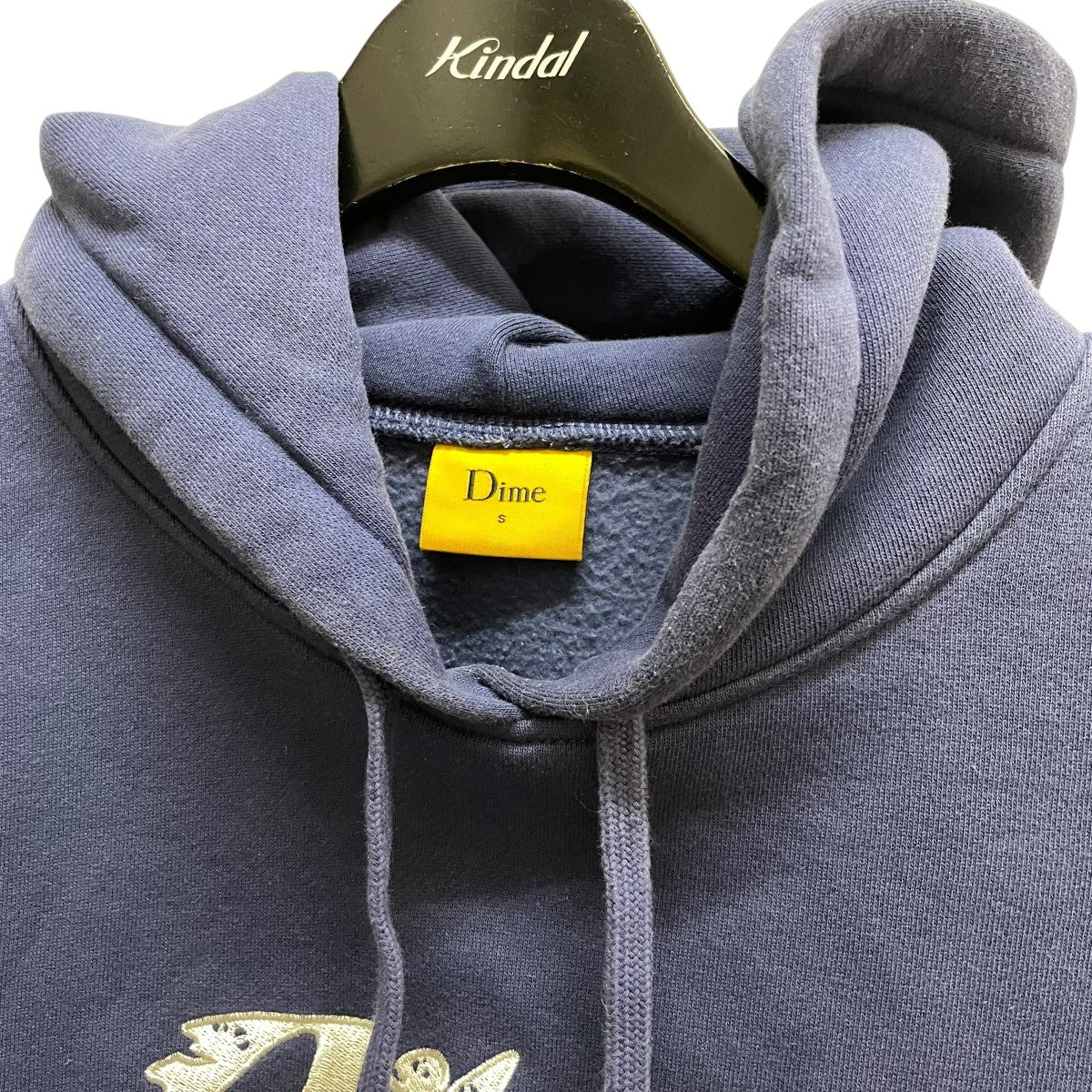 Dime ネイビー パーカー Dime Classic Small Logo Hoodie / Navy Blue (ダイム パーカー