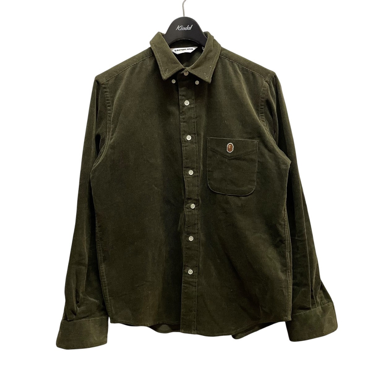A BATHING APE(アベイシングエイプ) コーデュロイシャツ カーキ