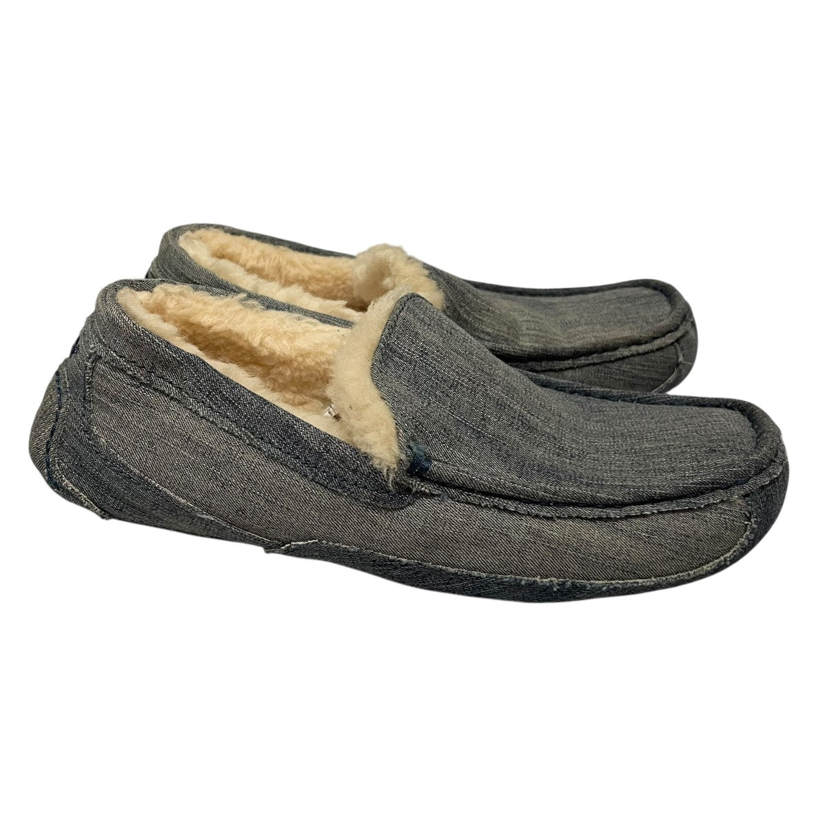 uggローファー アグ Ugg レザーローファー 黒グレー27cm