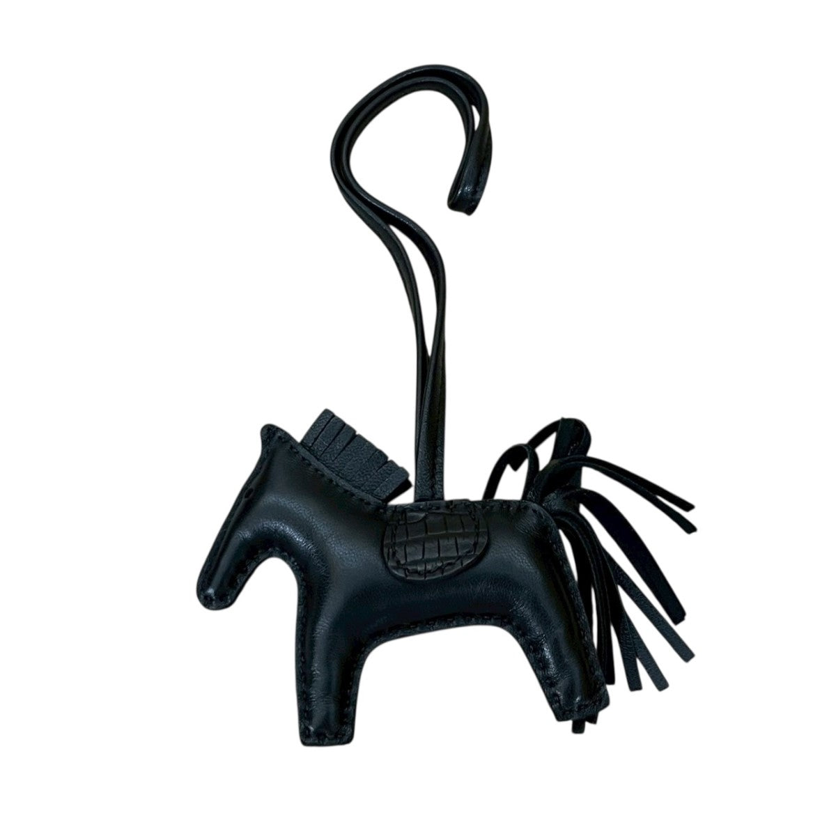 エルメス　美品　ロデオPM ピーチスキン　クロコ　ブラック　Z刻印 HERMES(エルメス) ロデオPM タッチクロコ チャーム Z刻印 ブラック