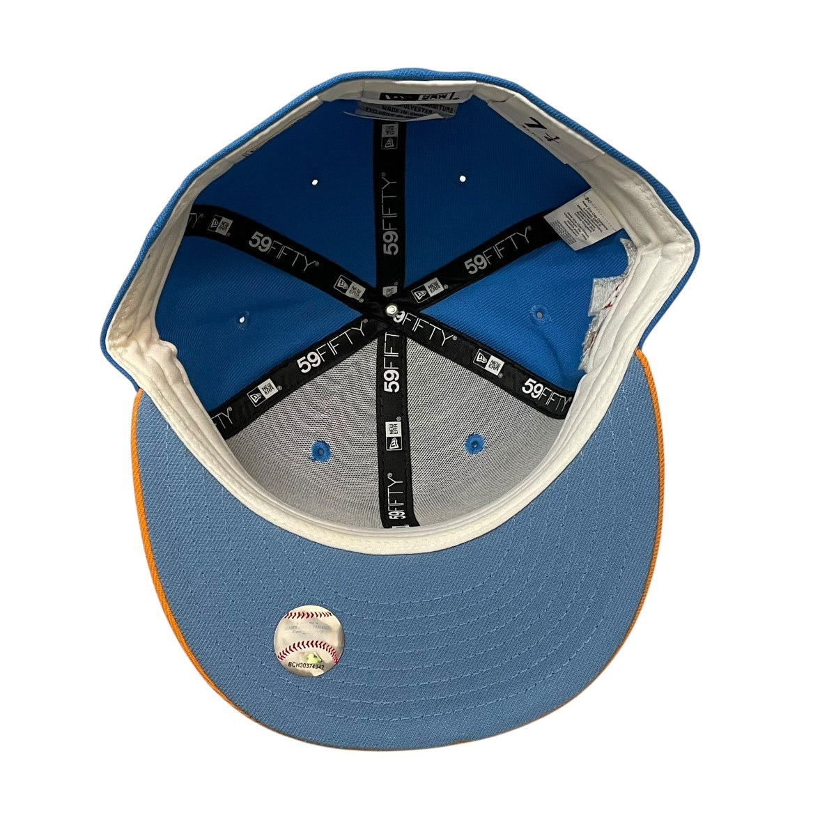 【美品】ニューエラ　NEW ERA キャップ　ブルー　フラワー柄　7 3/8 9twenty-mlb-flower-embroidery-