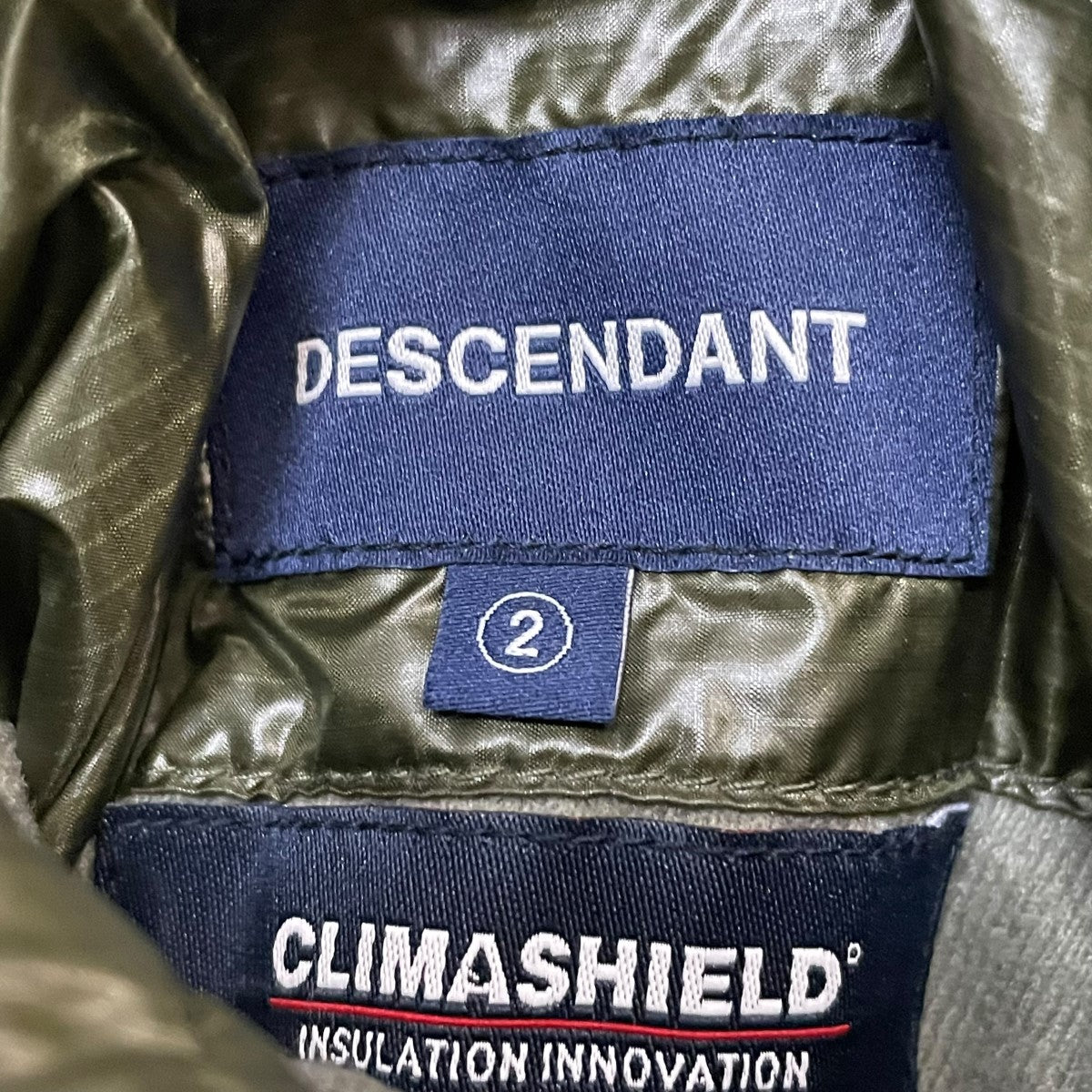 DESCENDANT(ディセンダント) キルティングジャケット グリーン