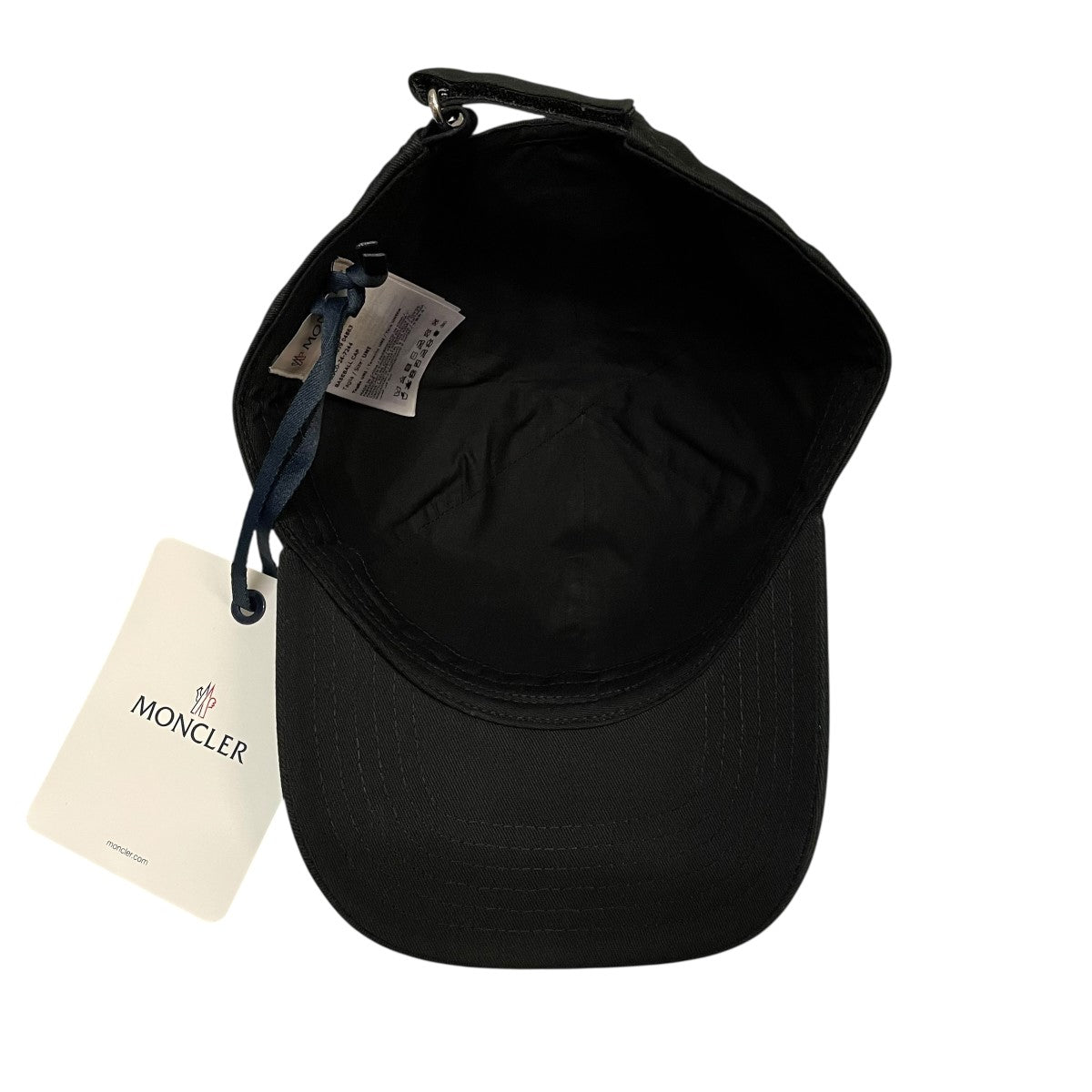 AI　美品モンクレール　キャップ MONCLER - MONCLER(モンクレール) キャップ - 黒 ダメージ加工