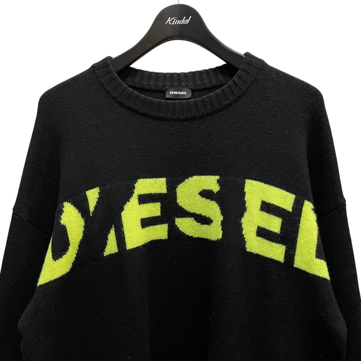 DIESEL ディーゼル／ニット系 スウェット デザインジャケット S【古着】 DIESEL(ディーゼル) ニット ブラック サイズ M｜【公式