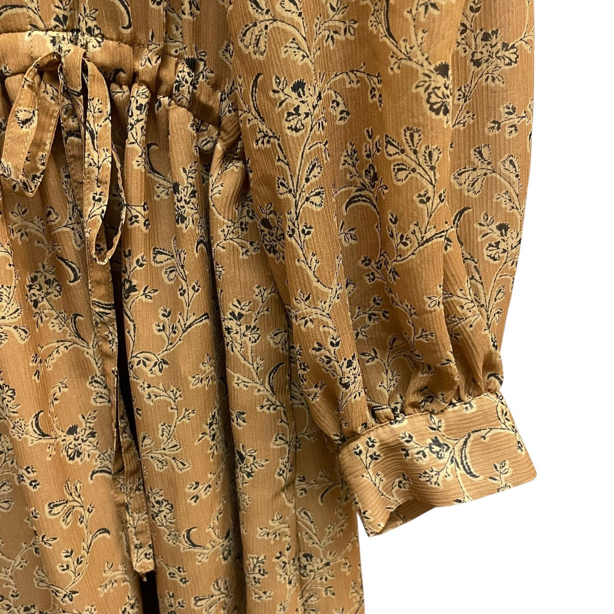 楊柳花柄ワンピース