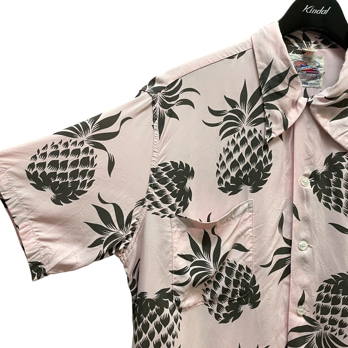 DUKE KAHANAMOKU DUKE’S PINEAPPLE半袖シャツDK36201 古着・中古-4枚目のアイテム画像