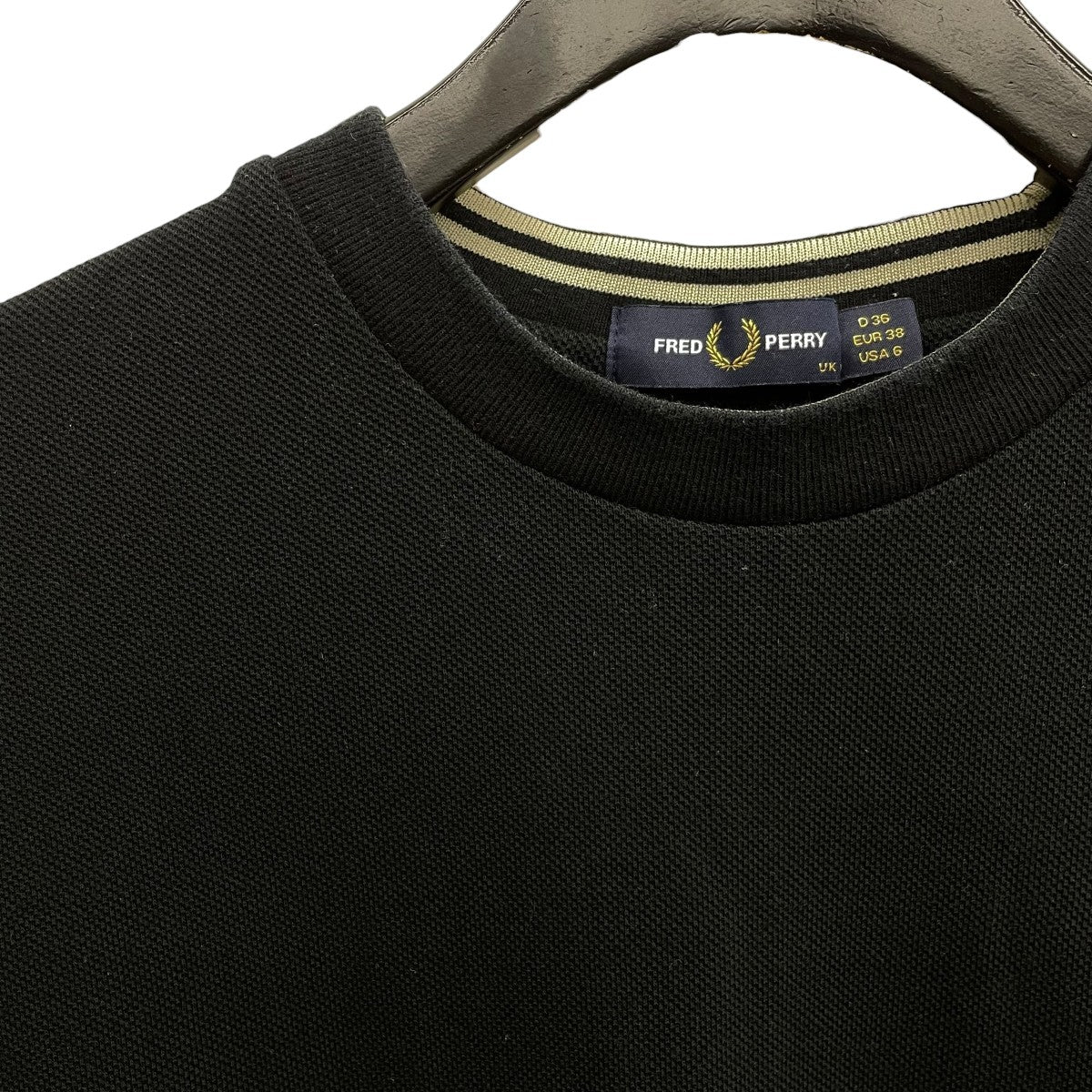FRED PERRY Ray BEAMS 別注半袖カットソーFZ5426 Reluxed Pique T-shirt 古着・中古-3枚目のアイテム画像