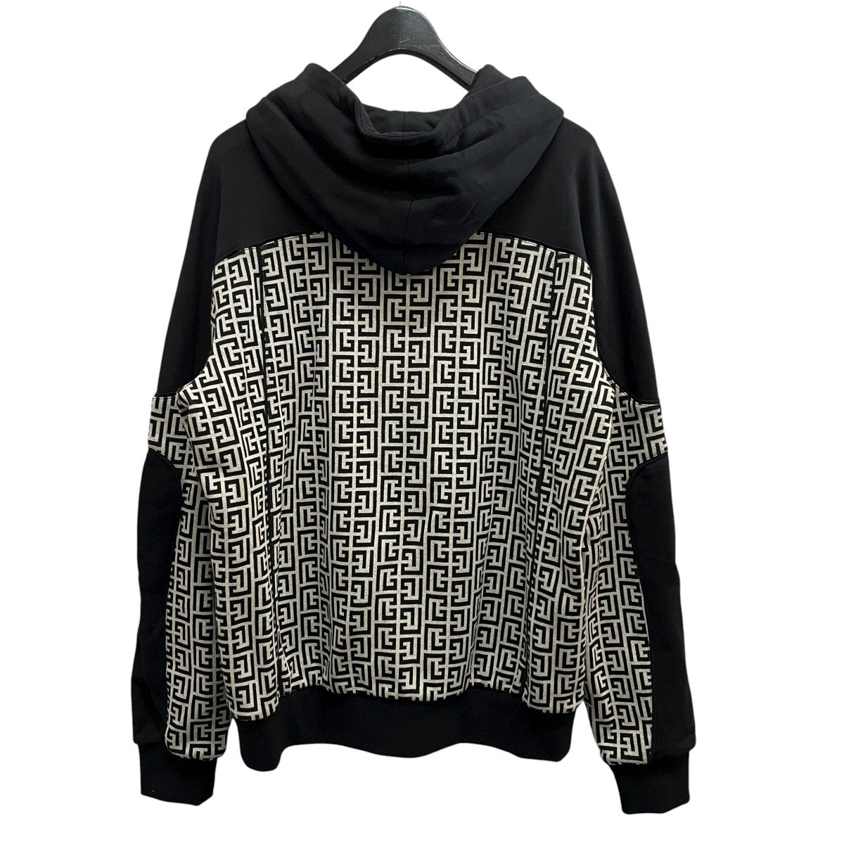 BALMAIN(バルマン) ボーダークルーネックニット グリーン×グレー